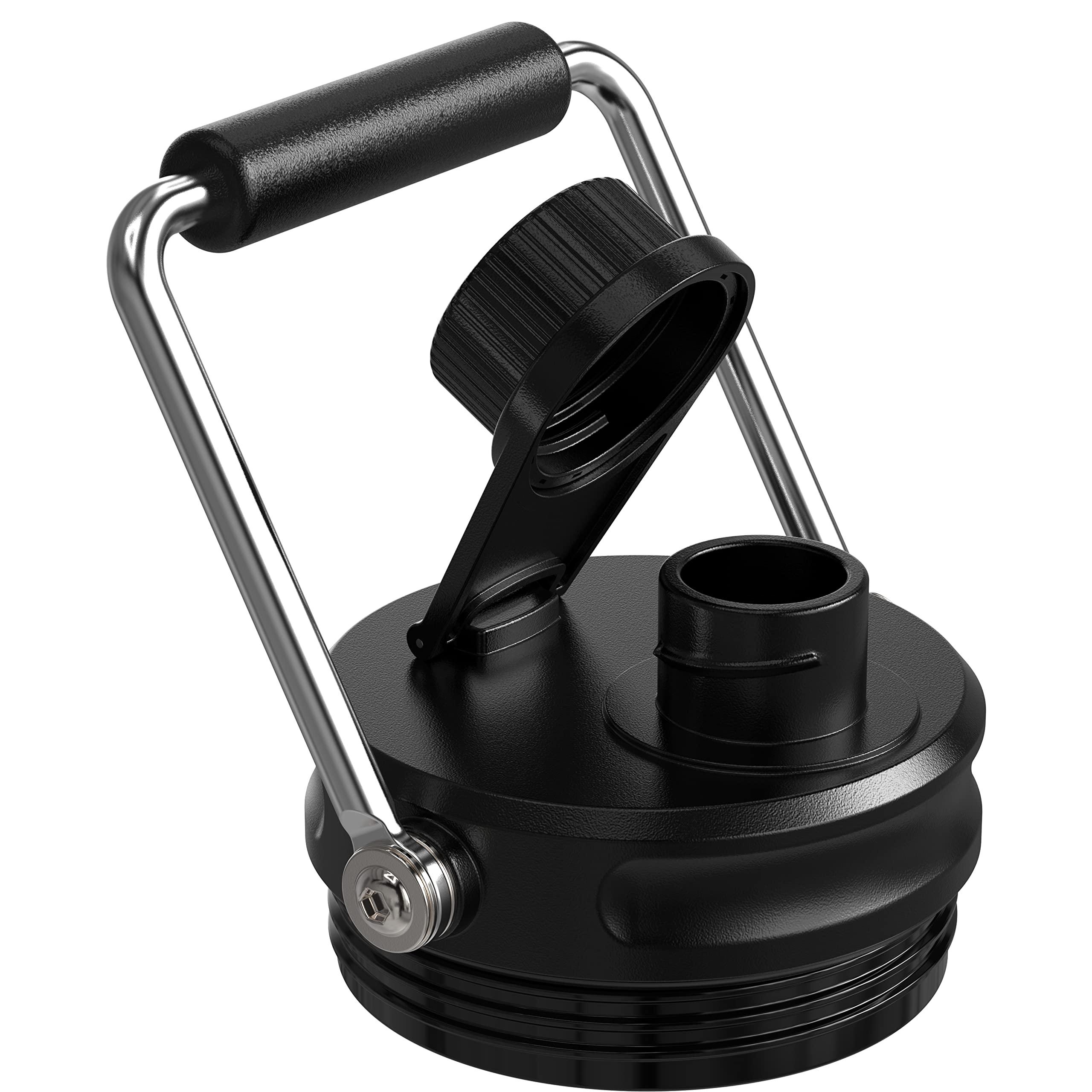 Jmoe USA Jmoe USA Improved Jug Lid for RTIC Half Gallon and One Gallon Jugs | Replacement Lid With Upgraded Features, Better Cap, Rubber Grip, Thicker Steel, and Better Gasket | Made of BPA Free Plastic