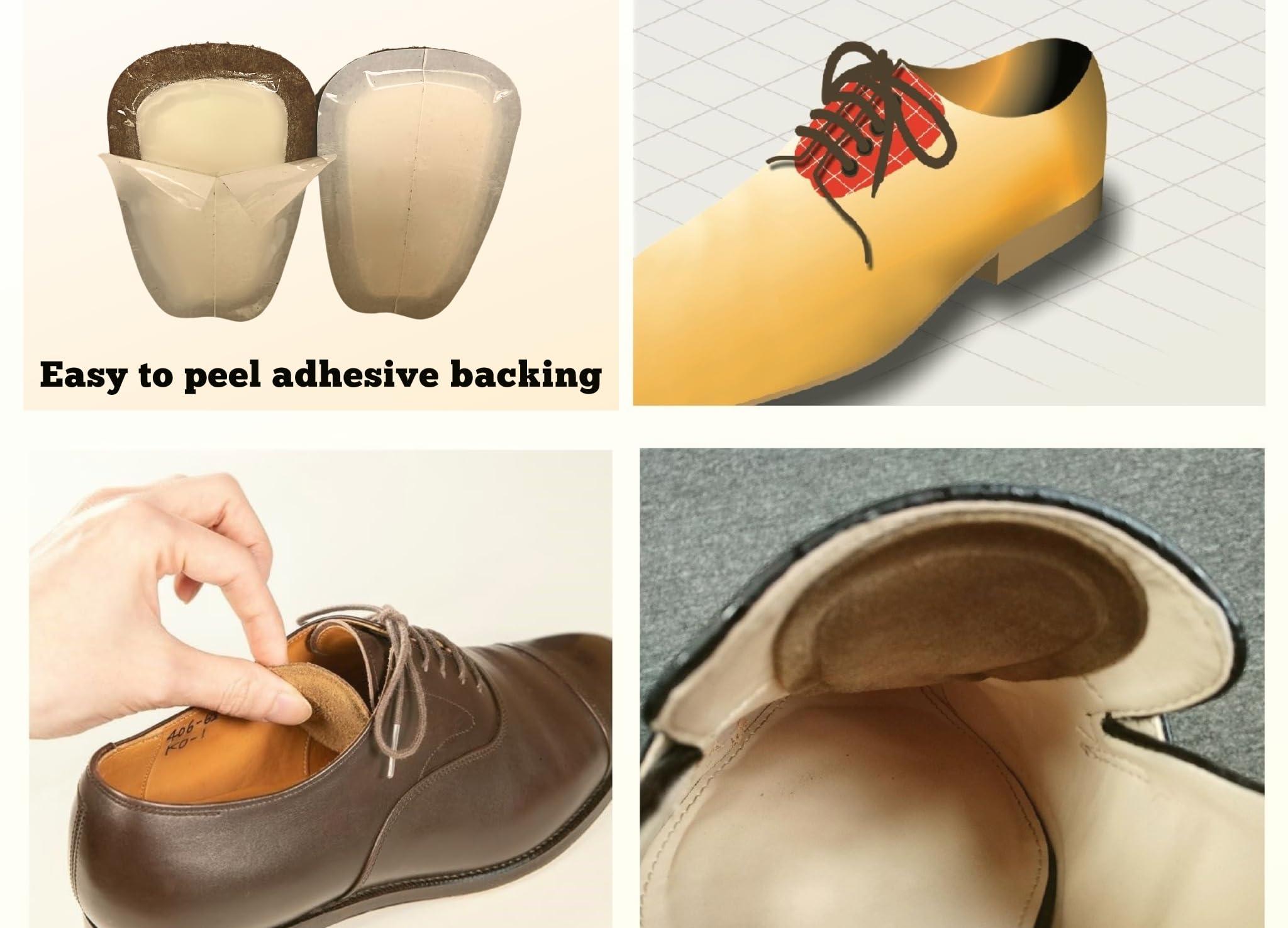 pedag pedag Supra | German Handmade Shoe Tongue Pads | Soft Suede Leather and Memory Foam Shoe Padding | Solves Loose Shoes Problem | 1 Pair, Small/Medium Size