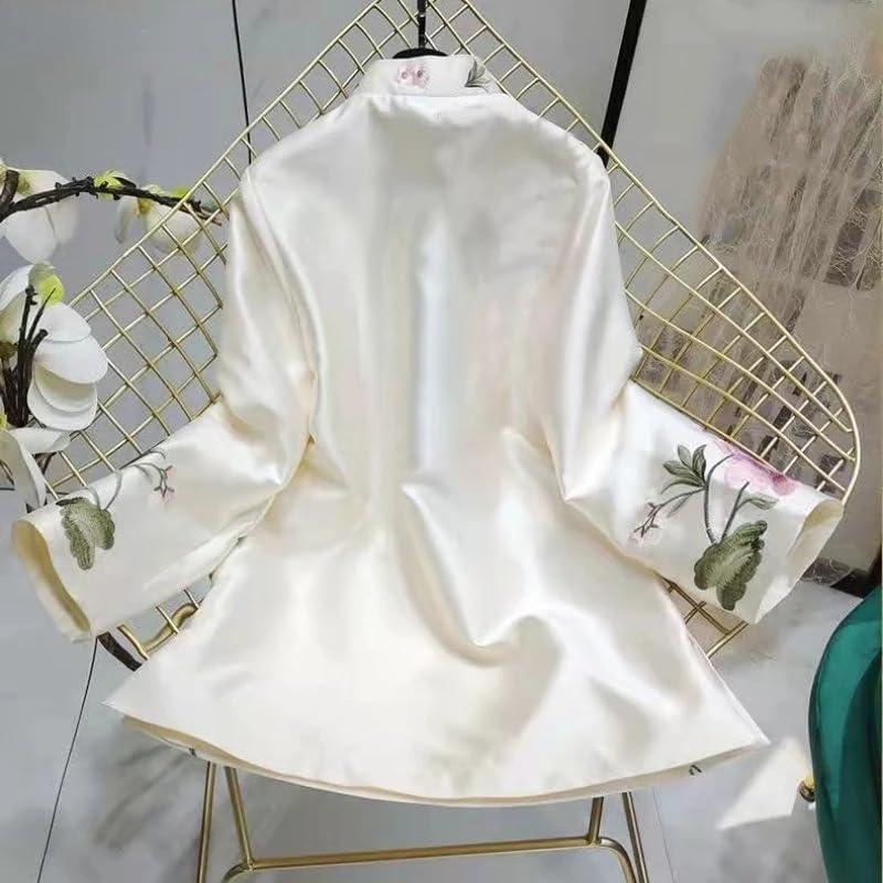 LIXINGHEITANG LIXINGHEITANG Suit Shirt National Style Traditional Elegant Women Chinese Blouse Plus Size Loose Female Hanfu Tops s3 Pink8 XS