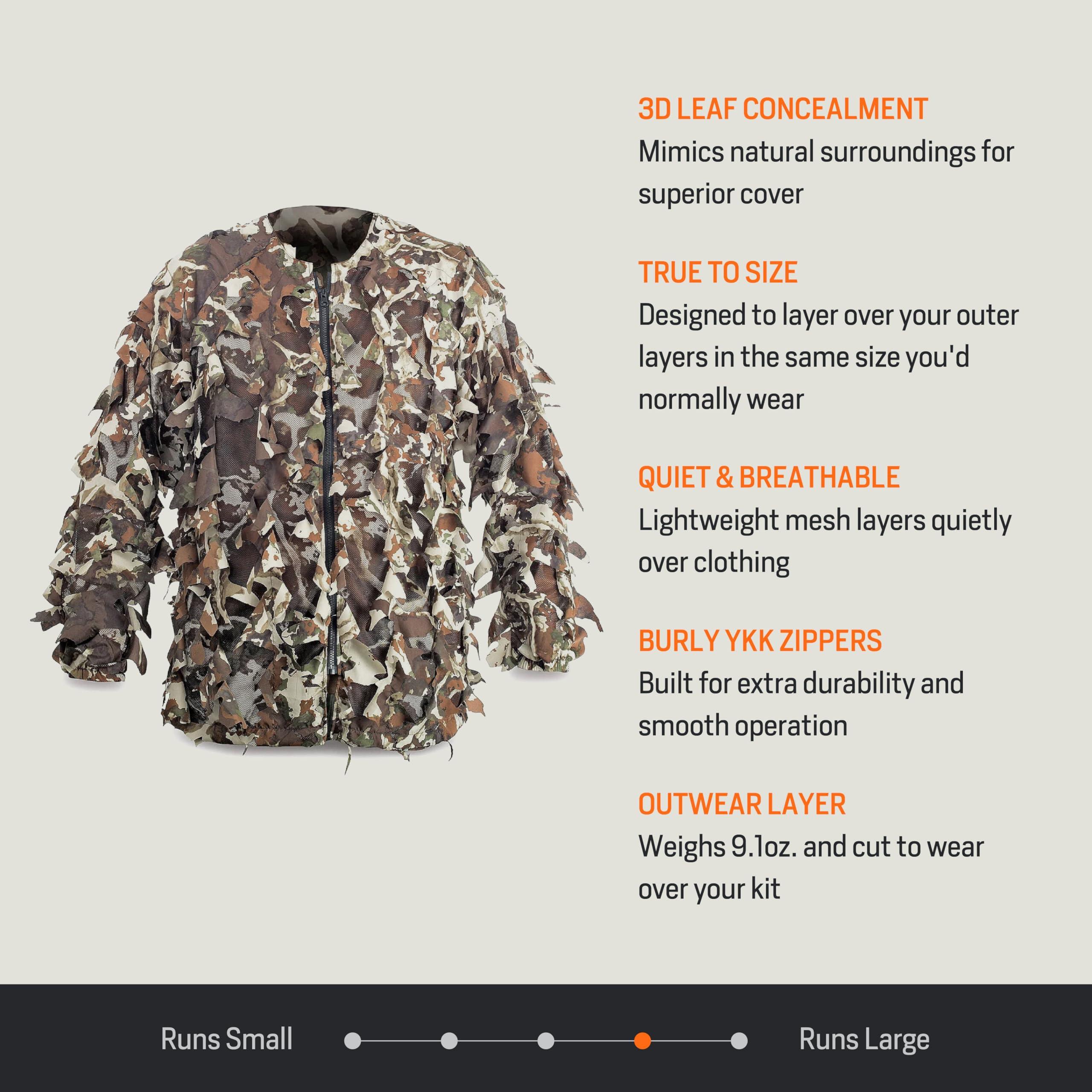 First Lite First Lite Men\'s Phantom Leafy Suit Top - Ultralight Mesh Camo Hunting Jacket - First Lite Fusion - XX-Large