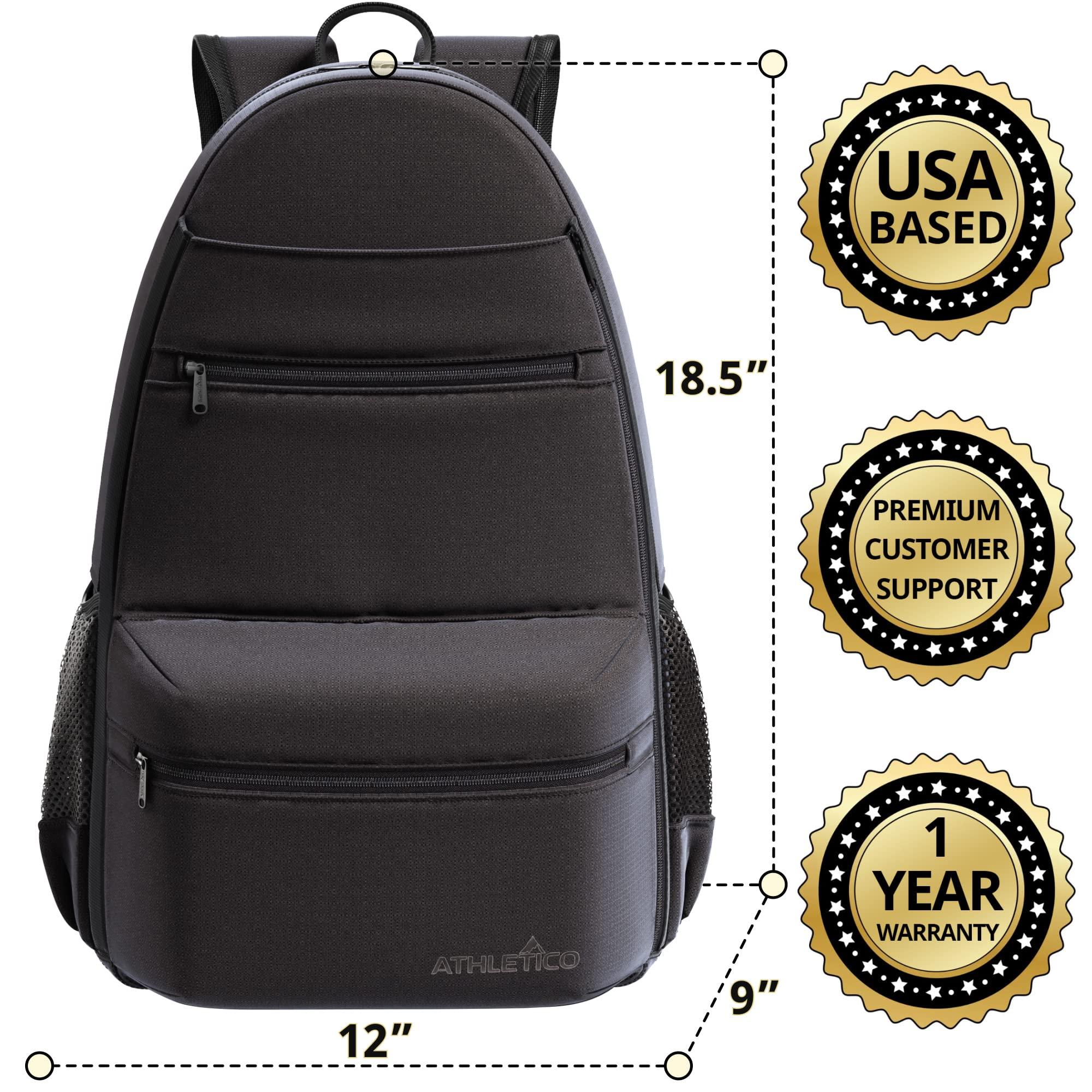 Athletico Athletico Compact City Tennis Backpack (Black)