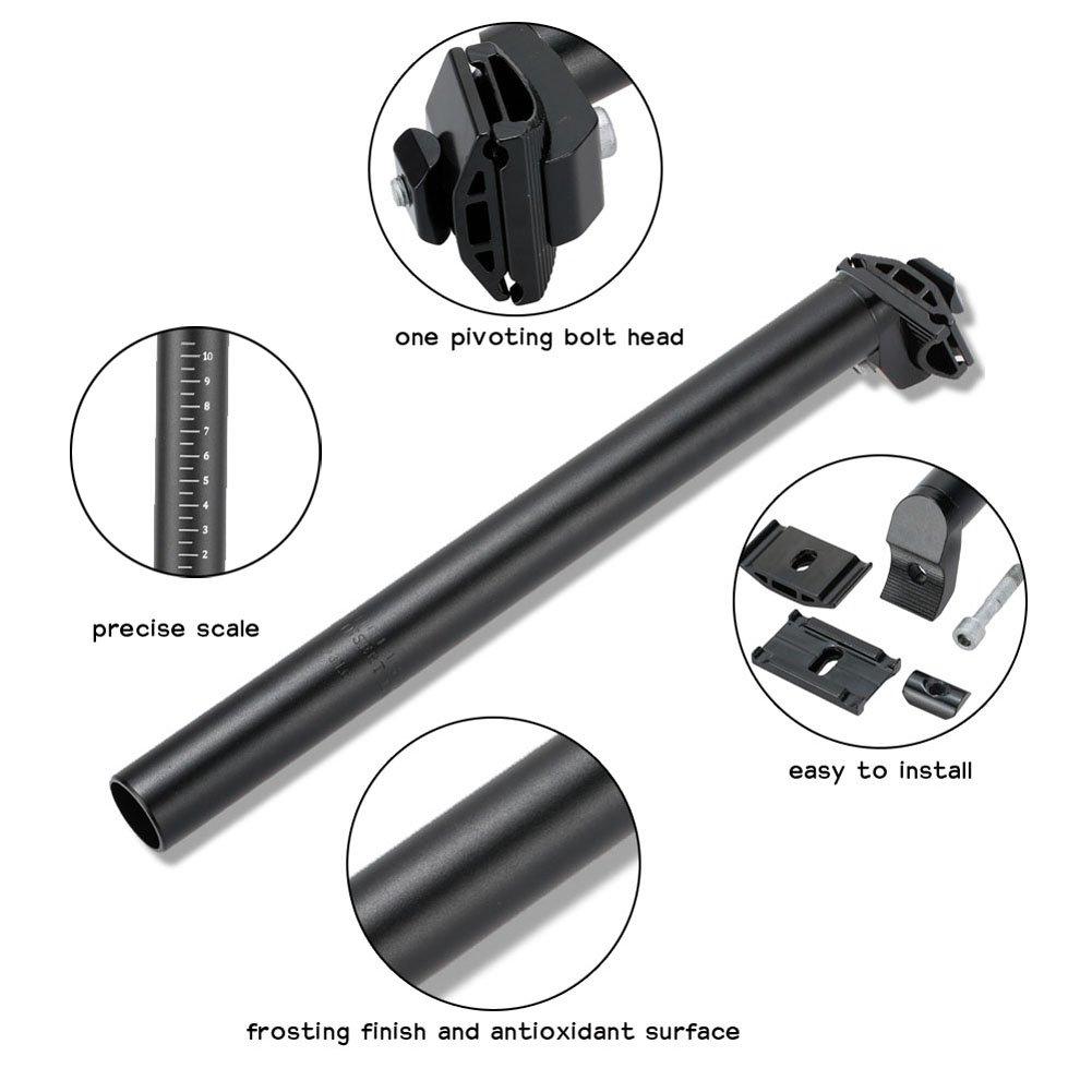 FOMTOR Bike Seat Post 30.9mm x 350mm FOMTOR Bicycle Alumium Adjustable Bicycle Seatpost for MTB Road Bike BMX