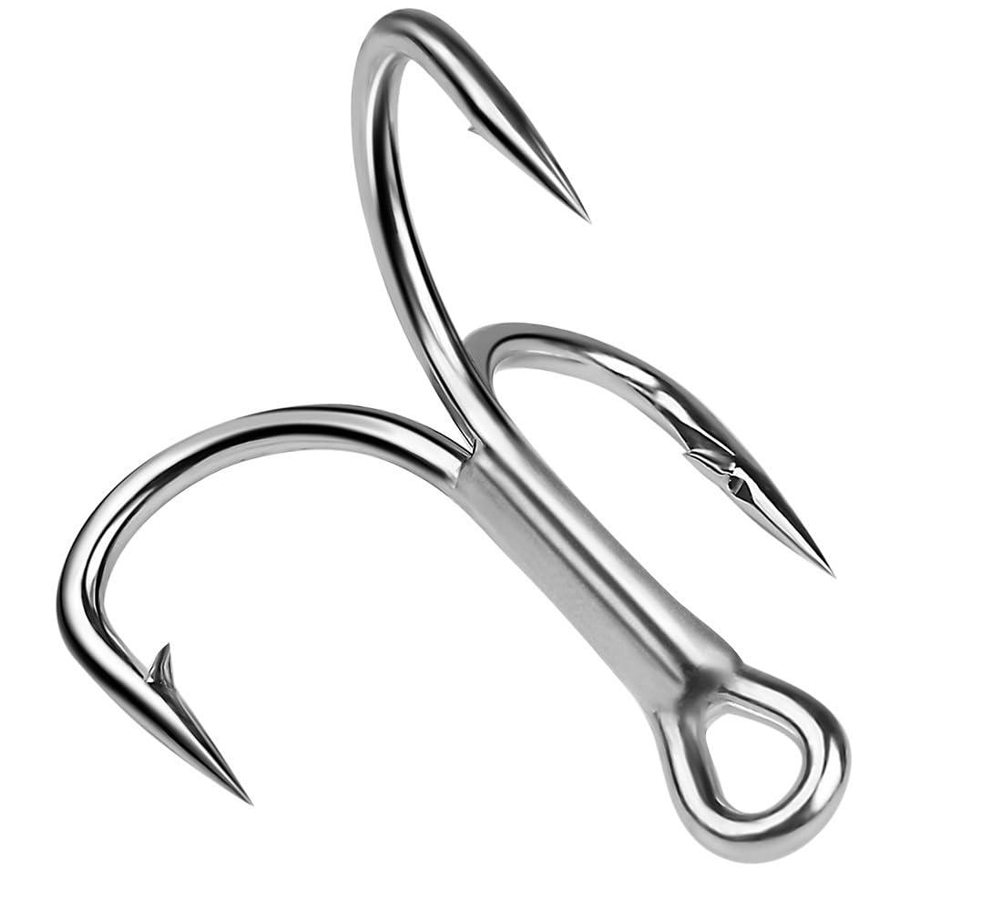 AOHRO AOHRO Pack of 20 4X-Strong Treble Hook - 9626 Black Nickel-Choose Hook/Pack Size (3/0# 10pcs)