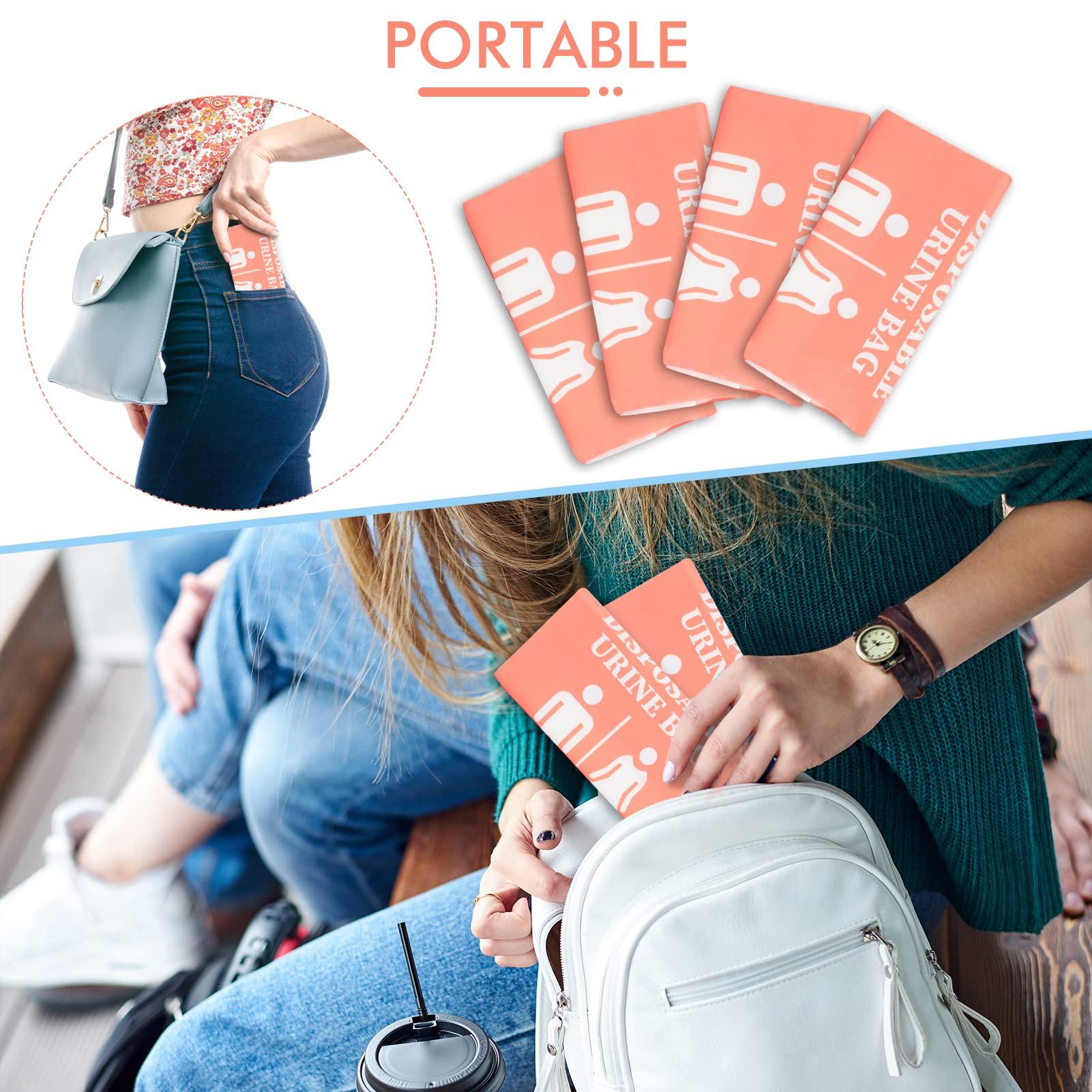 DIBBATU DIBBATU Disposable Urinal Bag,12 PCS 800ML Emergency Urine Bag, Unisex Urinal Bag, Portable Camping Pee Bag, Travel Urine Bags Vomit Bag for Traffic Jams, Camping, Hiking, Pregnant, Patient, Kid