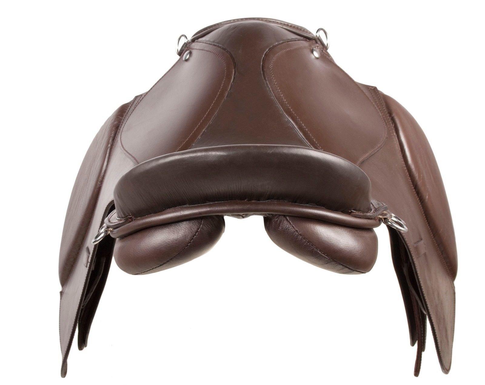 SHOWMEN CRAFT SHOWMEN CRAFT Brown Leather Beginner English Horse Saddle TACK Set Bridle REINS Girth Stirrups Irons