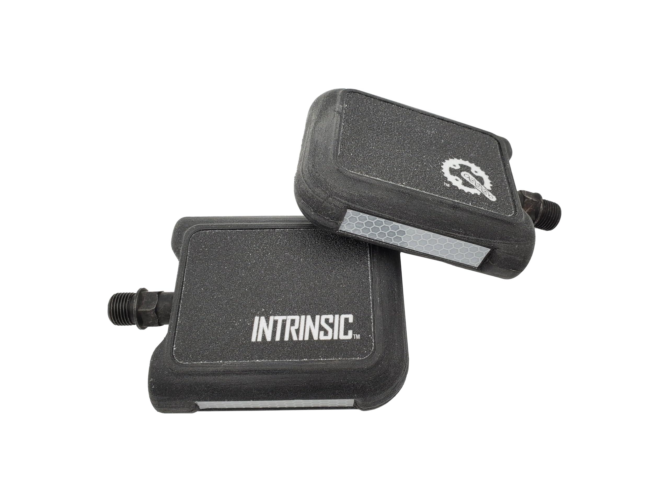 Intrinsic Cycles Bumper Pedal - The Bicycle Pedal for Commuting, Beach Cruising, and More (Black, Standard (9/16"))