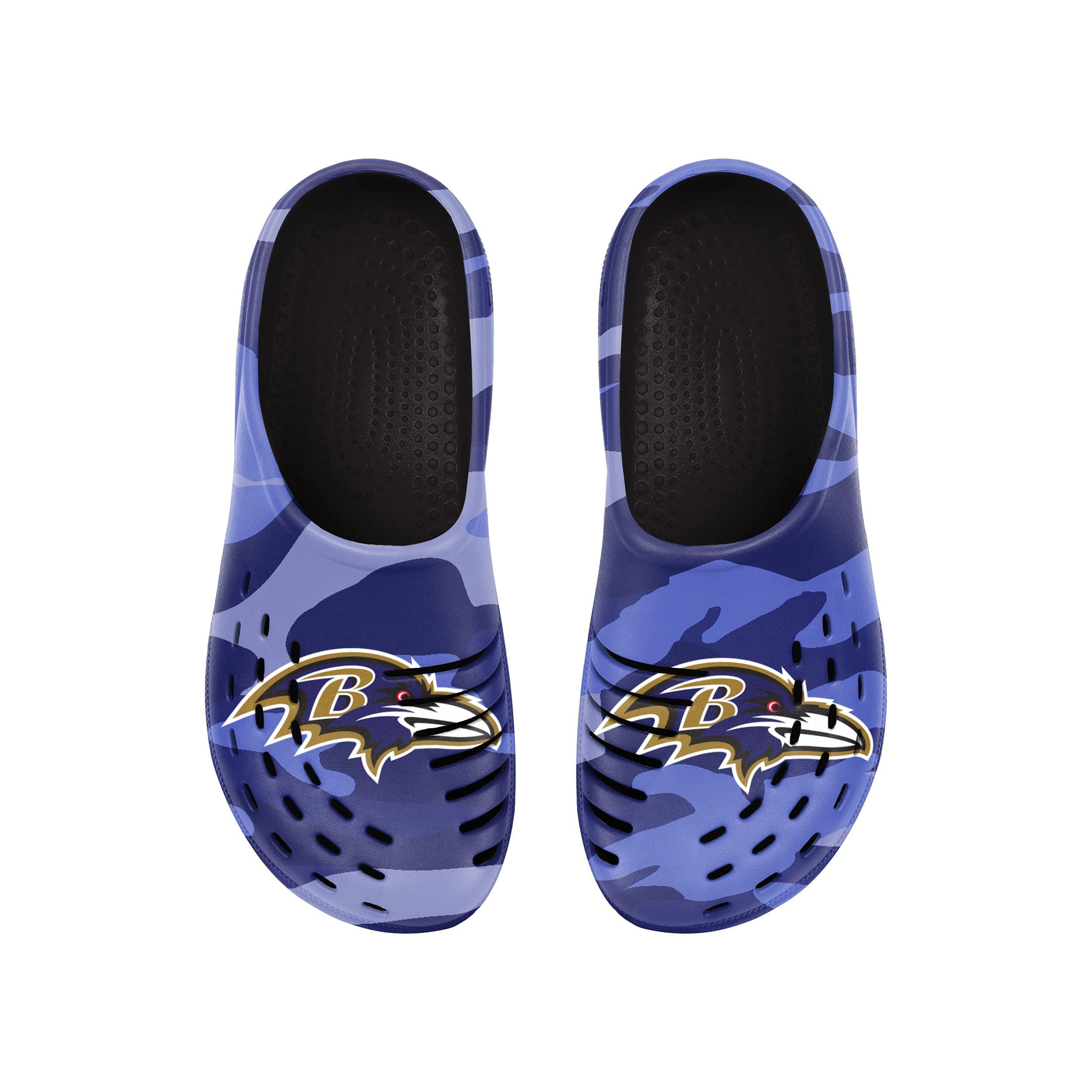FOCO FOCO mens Nfl Team Logo Garden Water Sandals Shoes Slipper Clogs, Tonal Camo, 13-14 US