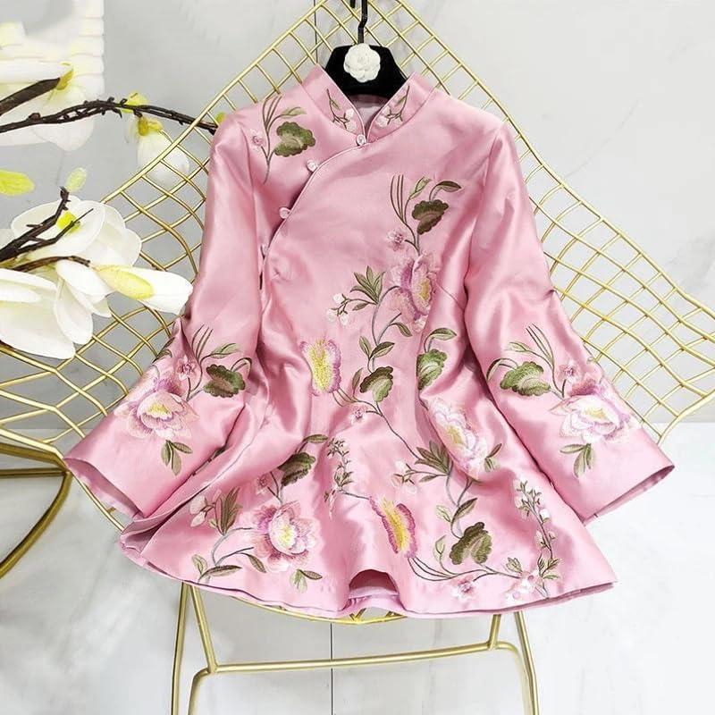 LIXINGHEITANG LIXINGHEITANG Suit Shirt National Style Traditional Elegant Women Chinese Blouse Plus Size Loose Female Hanfu Tops s3 Pink8 XS