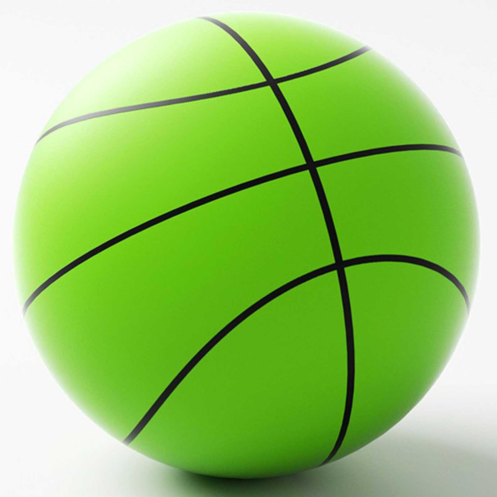 Dosurgorn Stealth Ball Silent Basketball, Silent Basketball Size 7/5/3, Silent Basketball Dribbling Indoor, Dribble Dream Silent Basketball, Indoor Silent Hoop Basketball (Green-Stripes,Size 7 (9.5 in))