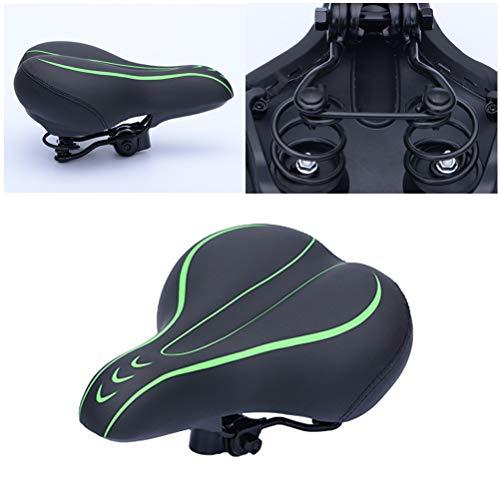 LIOOBO LIOOBO High-Elastic Bicycle Saddle Shock Absorption Cushion Comfortable Bicycle Seat for Man Woman Male (Black Green)