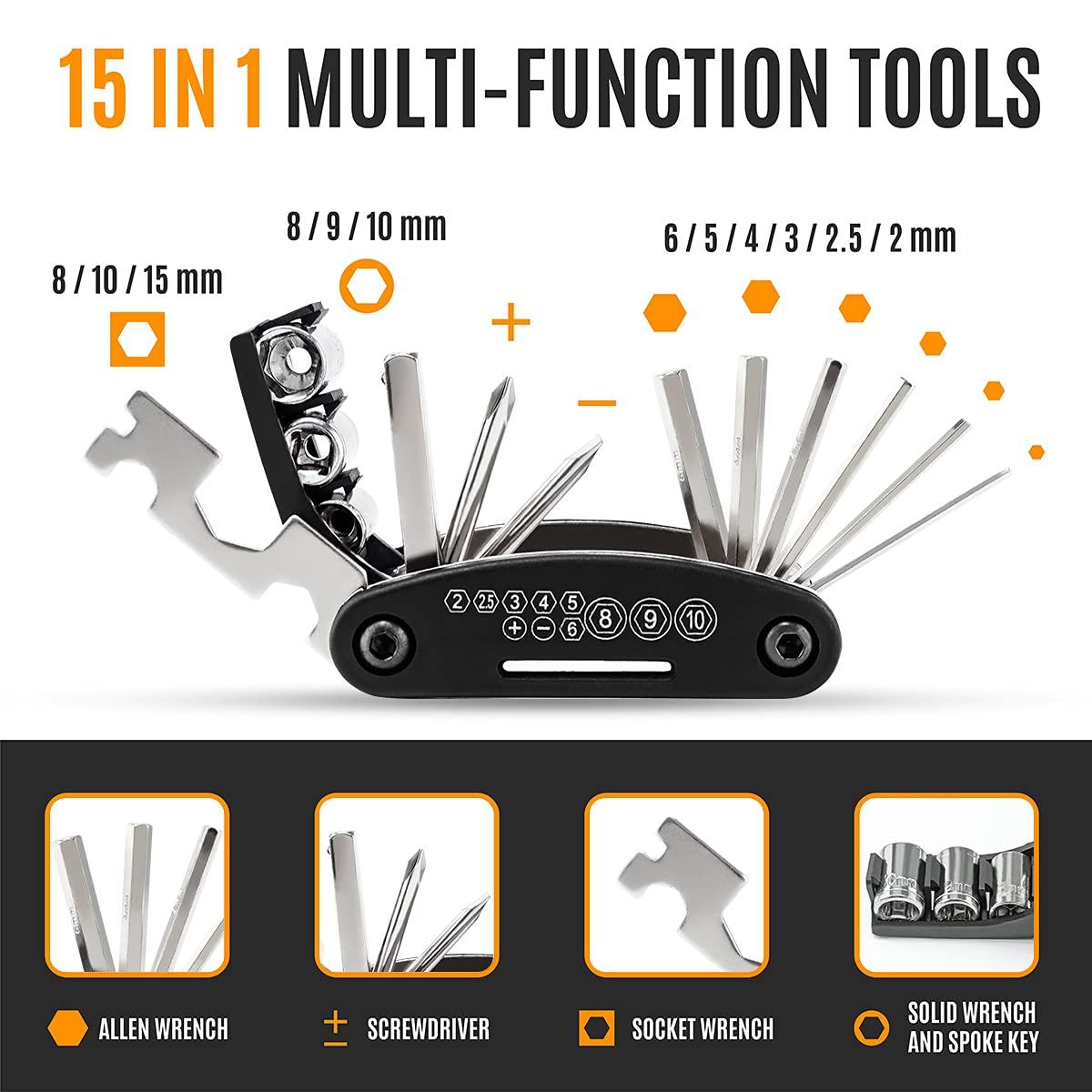 Epessa Epessa Bike Bag for Bike Water Bottle Cages Bicycle Multifunctional Water Bottle Cage Bag with Sealed Zipper for Bicycle Repair