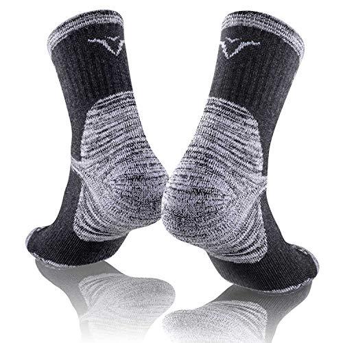 FEIDEER FEIDEER Hiking Socks Walking Socks For Men, 3-pack Outdoor Recreation Socks Moisture Wicking Quarter Crew Socks (19103-XL)