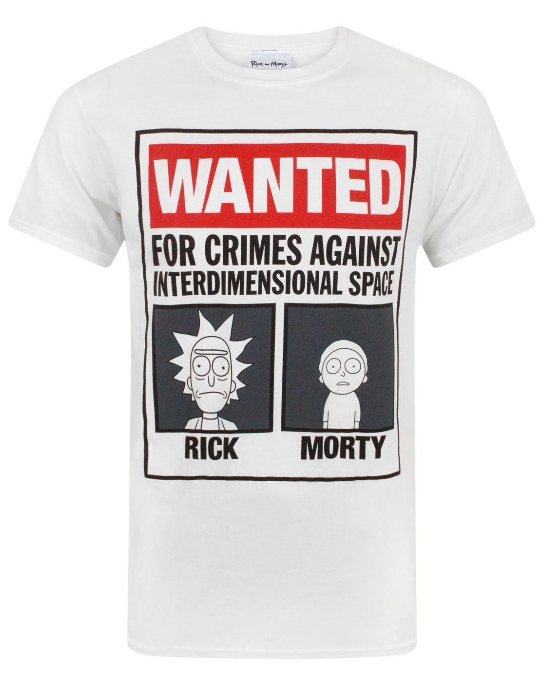RICK AND MORTY RICK AND MORTY Mens Pajama Set | Wanted Poster Short Sleeve Graphic Tee & Long Leg Print PJs | Sci-fi Comedy Merchandise Multicoloured