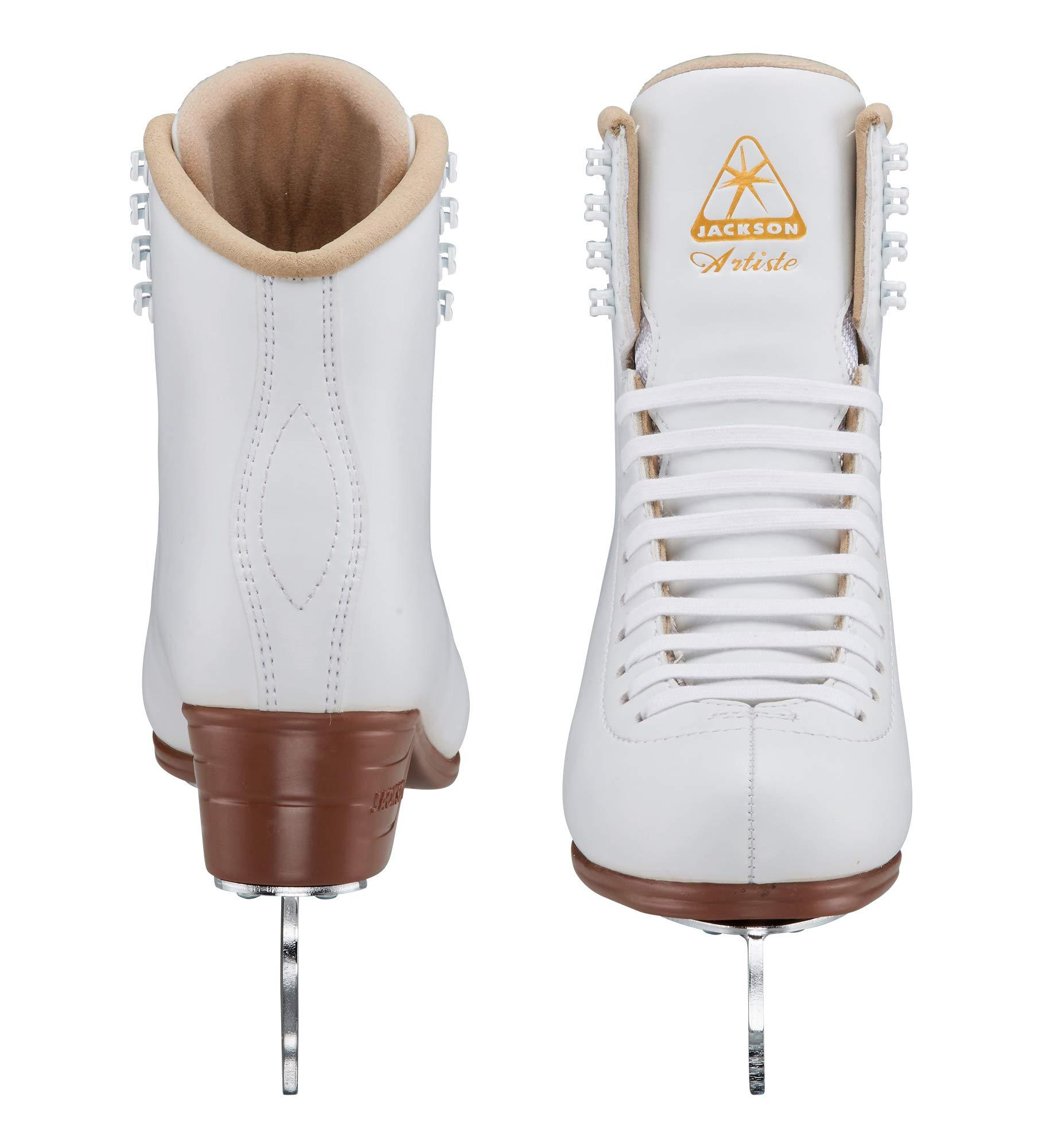 SKATE GURU Jackson Ultima Figure Ice Skates Artiste JS1791 / Medium to Wide/Kids 11 Bundle with Bag, Guardog Skate Guards, Towel