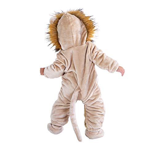 HSCTEK HSCTEK Baby Lion Costume, Infant Lion Costume for Baby Boys Girls, Baby Halloween Costume for Toddler Newborn 6-9Months