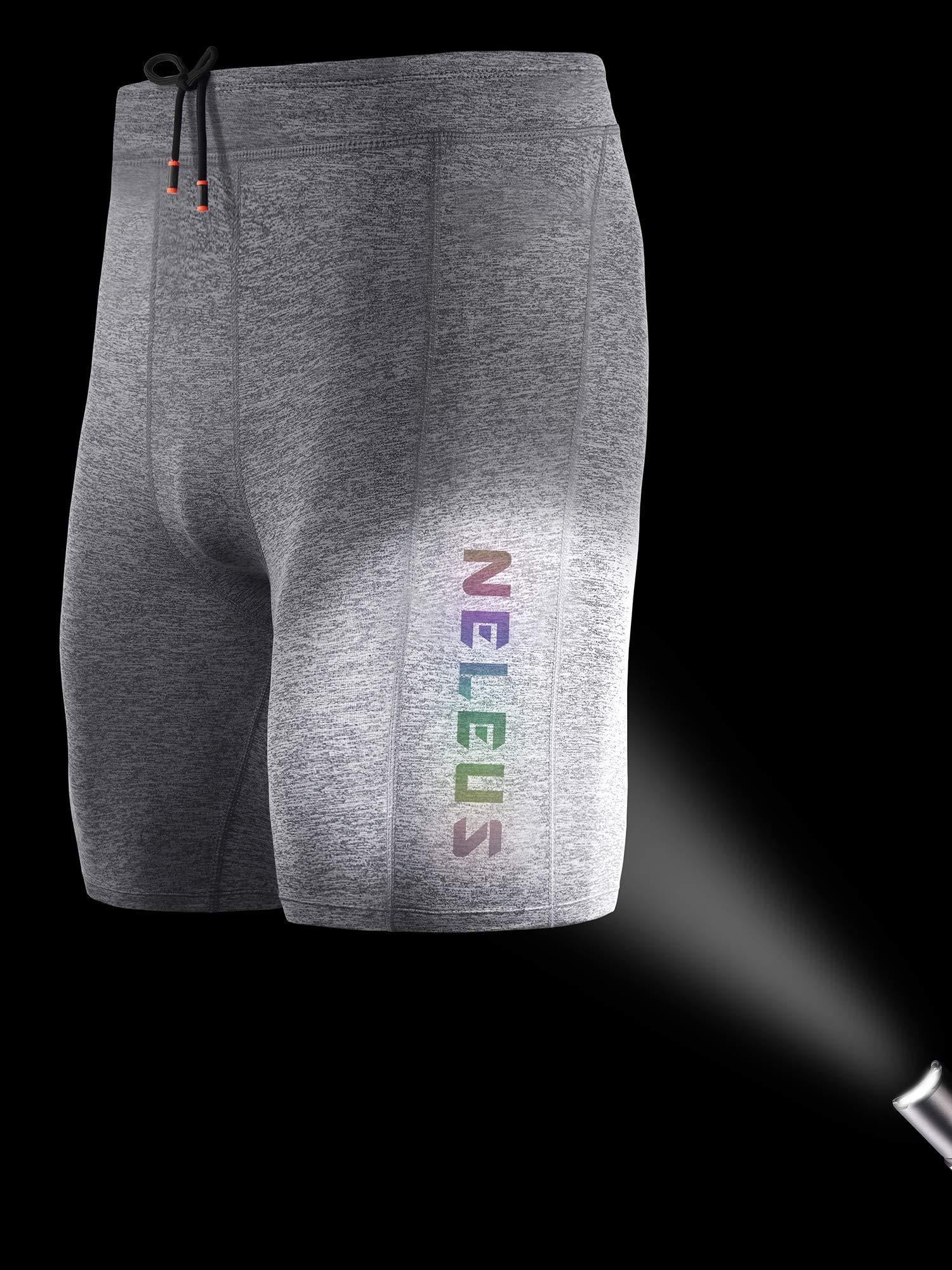 NELEUS NELEUS Men's 3 Pack Running Compression Shorts with Pockets Dry Fit Professional Athletic Shorts,6072,Black,Grey,White,US L,EU XL