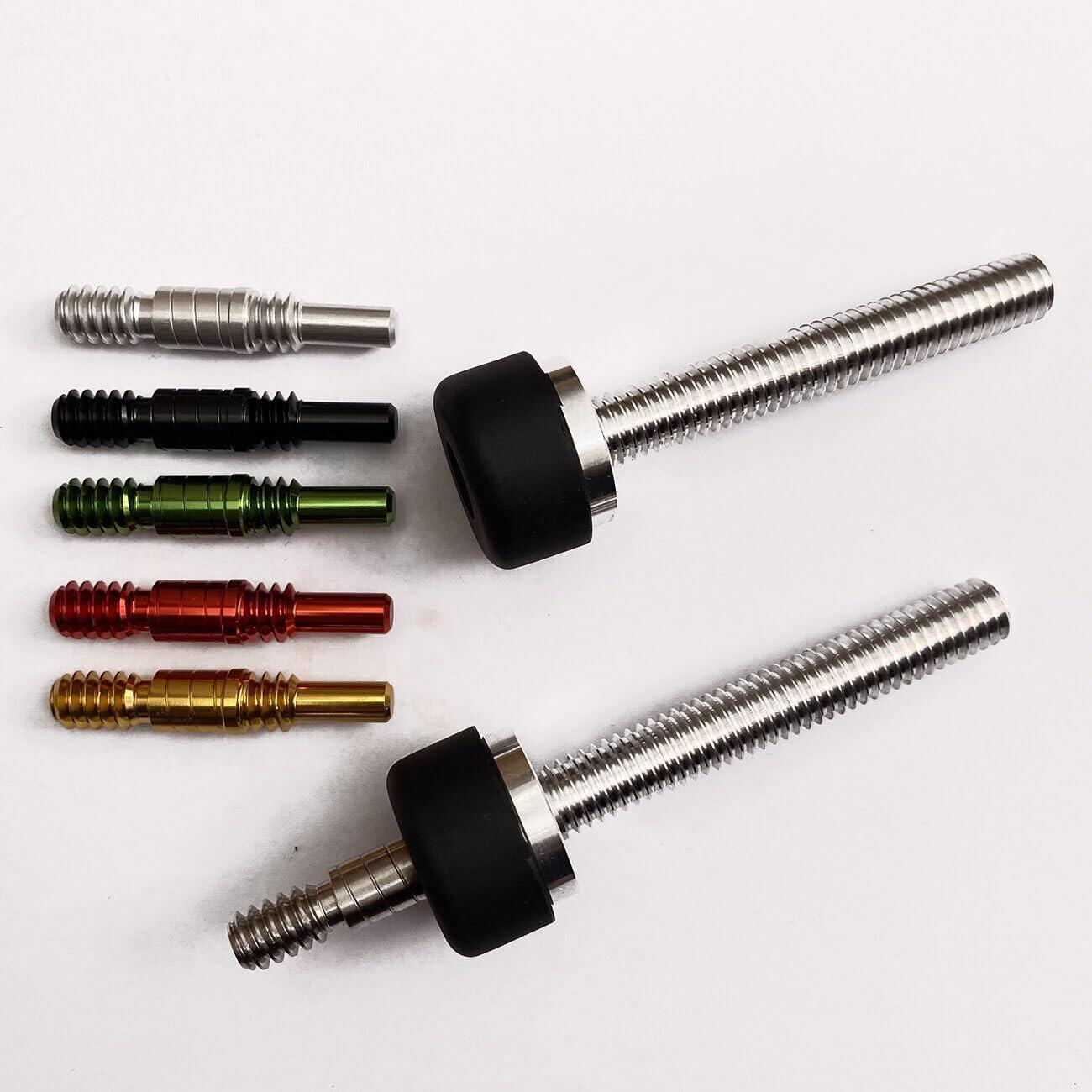 achard achard 3/8-16 Pool Cue Bumper Set Extension Kit - 2.5\" Long Thread Type (Many Colors in Option) (Black)