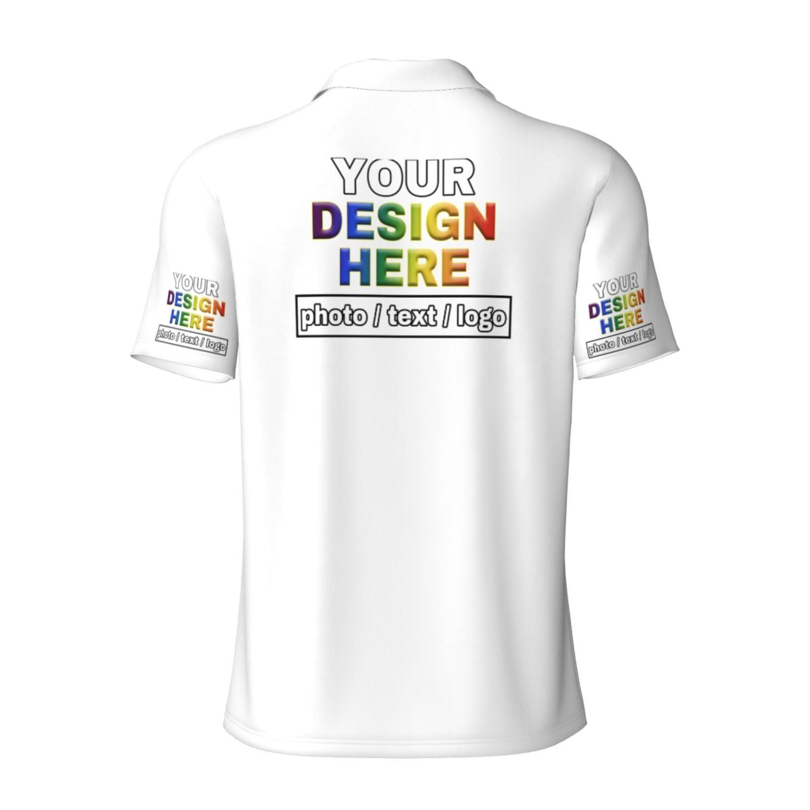 NineFit Basics Custom Polo Shirt Design Your Own Classic Custom Polo Shirts Basic Custom Polo Shirt Men Custom Gifts,XX-Large