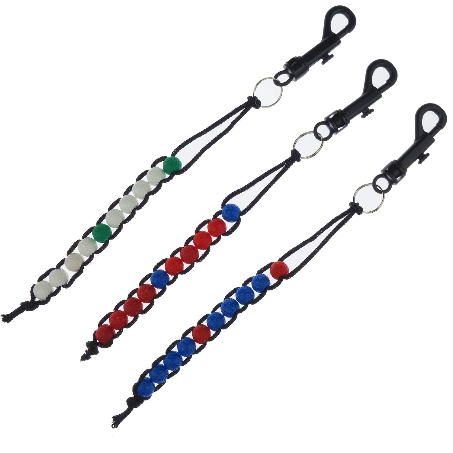 Zelerdo Zelerdo 3 Pack Golf Beads Count Stroke Score Counter (3 Colors)