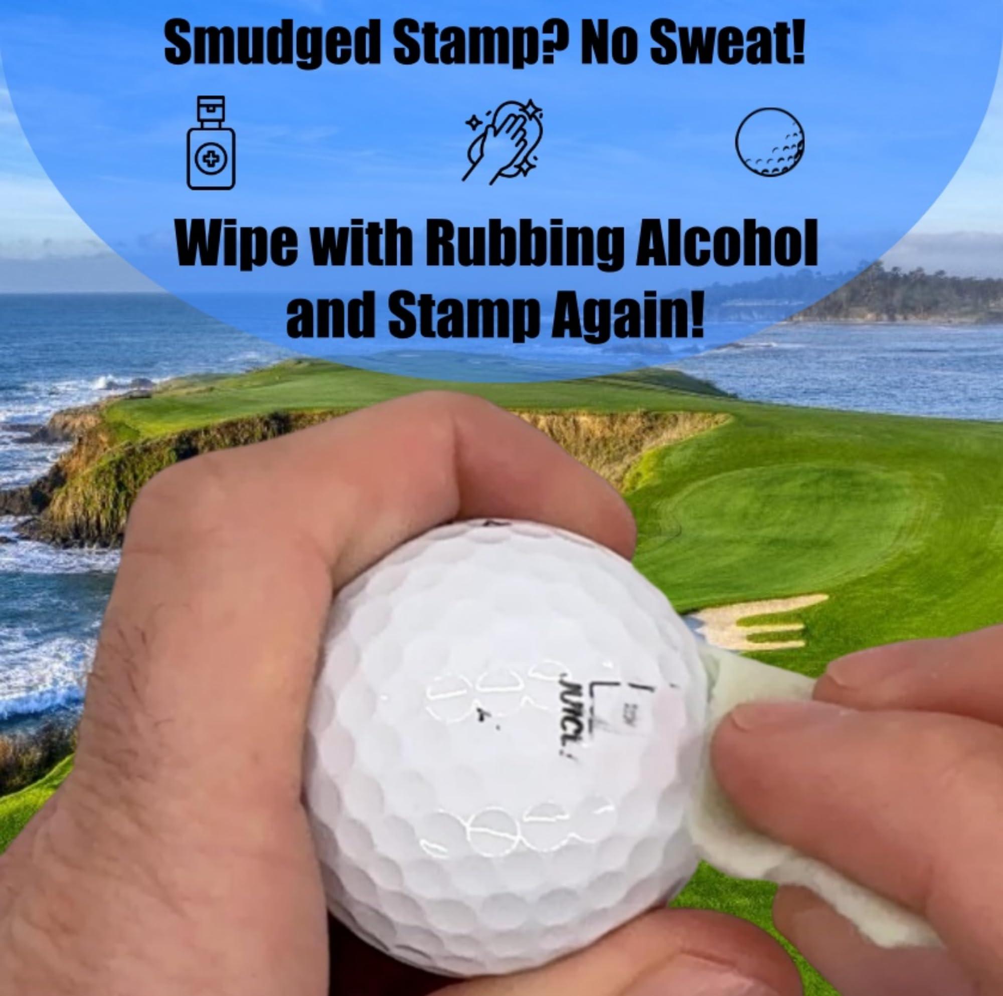 HODL 21 HODL 21 Ball Badge - Golf Ball Stamp, Self-Inking Golf Ball Stamper (The Dirty Series), Golf Ball Marker, Reusable Golf Ball Marking Tool to Identify Golf Balls (Swing Swear Drink Repeat)