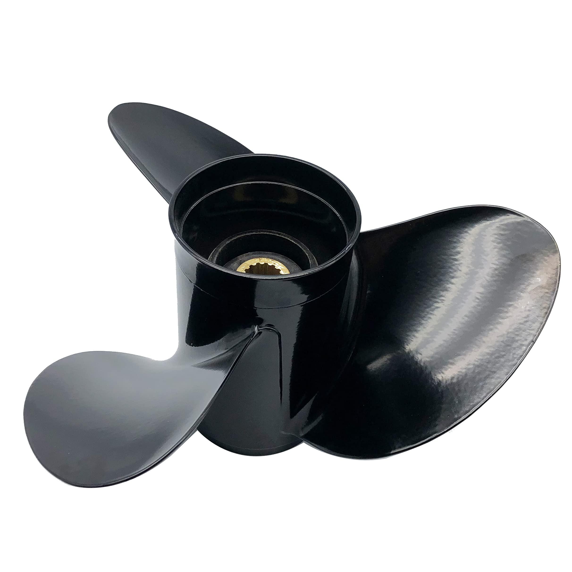 RASON-REX RASON-REX OEM Grade Aluminum Outboard 3 Blades Propeller Boat Prop 14x15P for Suzuki DF50/60/70/90/100/115/140HP with 15 Spline Tooth,RH