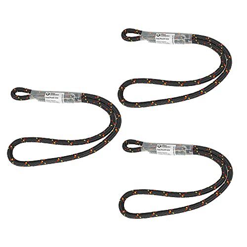 GM CLIMBING GM CLIMBING 12in 6mm Prusik Loop Pre-Sewn for Climbing Arborist Rescue Mountaineering General Outdoor Use (Red, Pack of 3)
