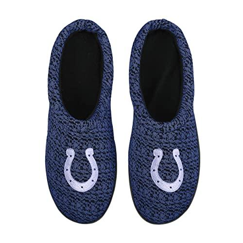 FOCO FOCO NFL Indianapolis Colts Men's Poly Knit Cup Sole Slipper, Team Color, Small (7-8)