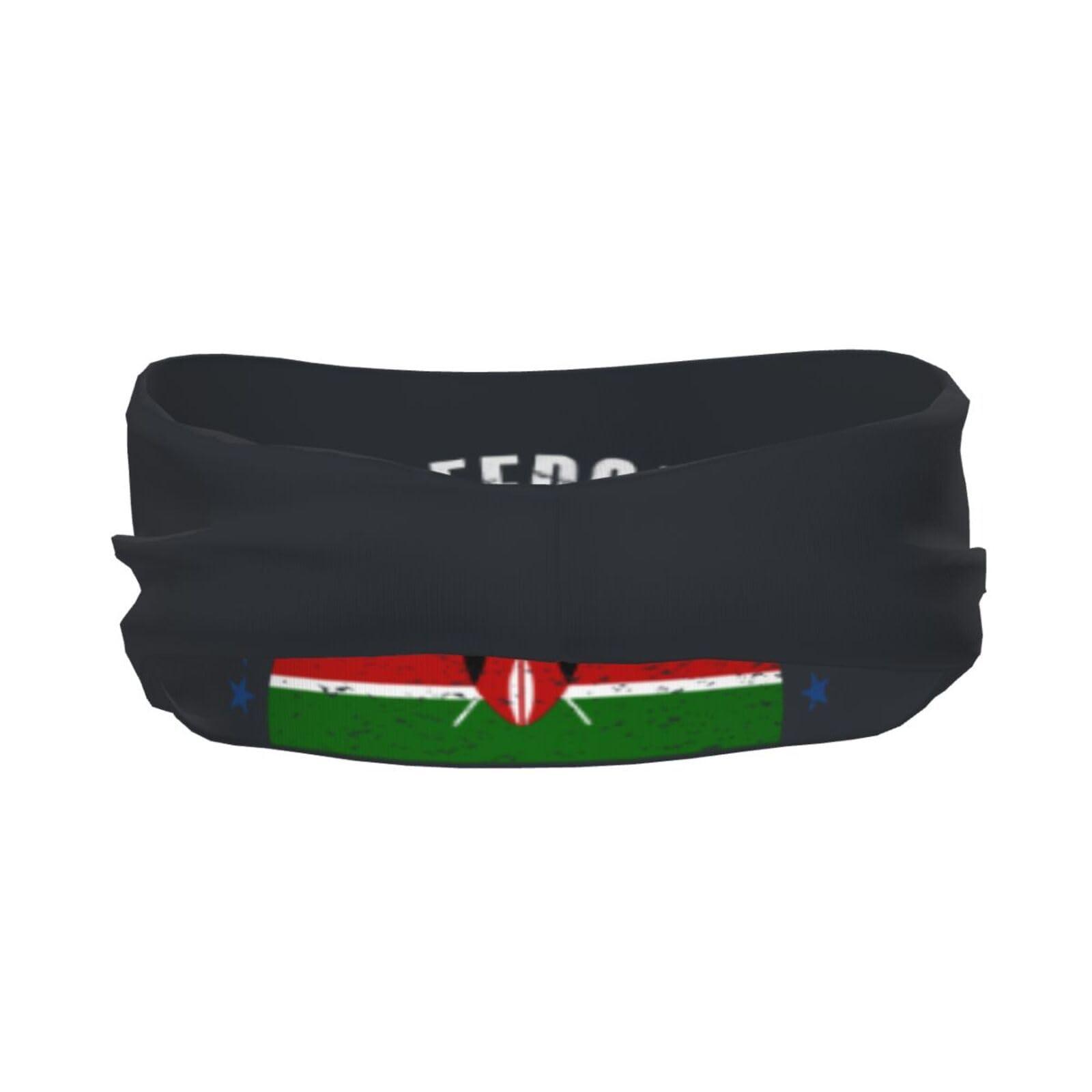 MULIHU The Kenya Flag and Freedom Headbands for Men Women Wicking Sports Sweatband for Running Basketball Yoga Hairbands