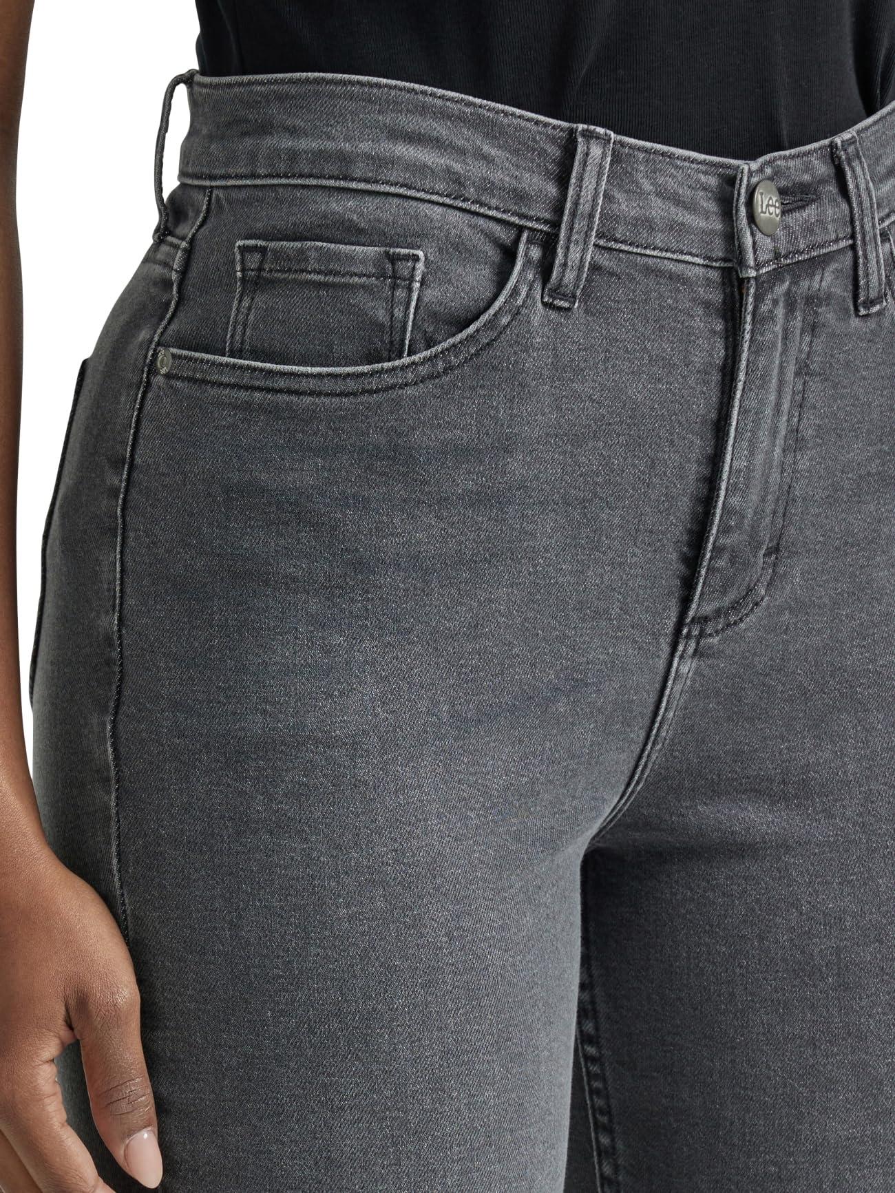 Lee Lee Women's Legendary High Rise Mom Jean, Washed Black, 12