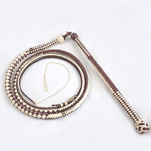 LB\'S WHIP Stockwhip 05 Foot 16 Plaits Kangaroo Hide Leather Equestrian Australian Stock Whip with Leather Belly & Leather Bolster Inside