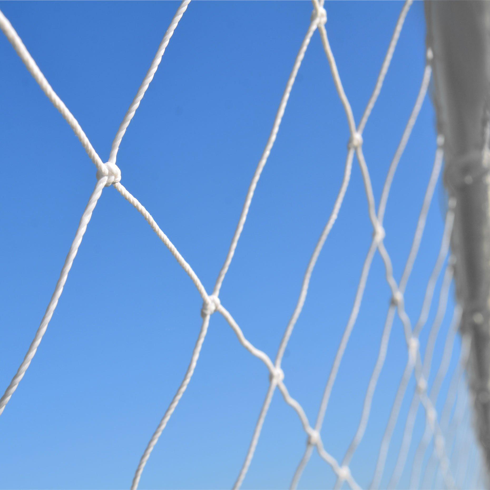 FORZA FORZA 16ft x 7ft Soccer Net - Single or Pair Soccer Nets | Replacement Soccer Goal Net for 16x7 Soccer Goals | White Mesh Net for Junior & Adult Soccer [Net Only] (Pair of Nets [2X])