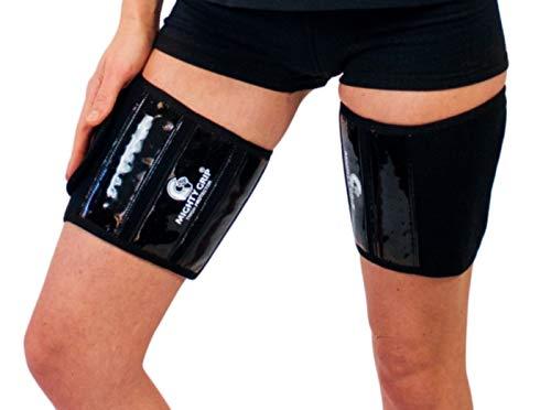 Mighty Grip Mighty Grip Black Inner Thigh Protectors for Pole Dancing with Tack Strips (Large)