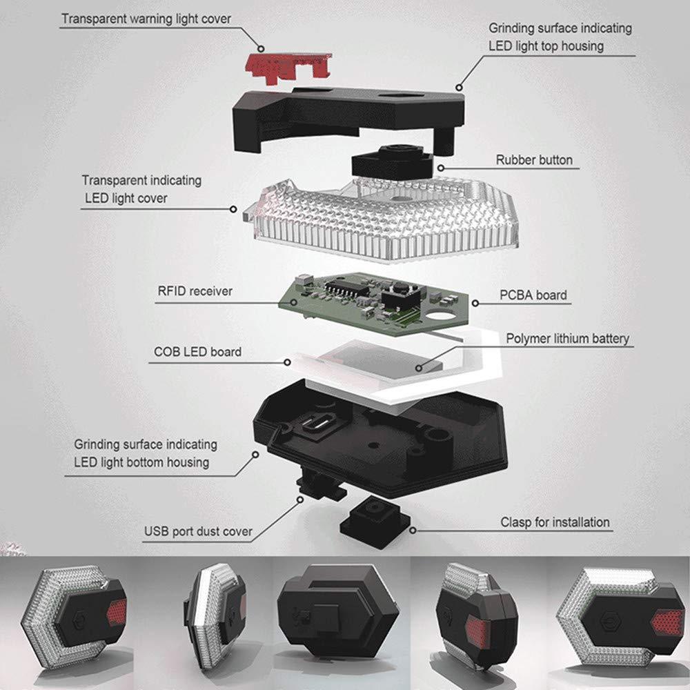 CarryBright CarryBright Smart Bike TailLight Turn Signal Front and Rear Lights IPX6 Waterproof Warning Light,Remote Control,USB Rechargeable Safety Flashing Light for Cycling Road Bicycle