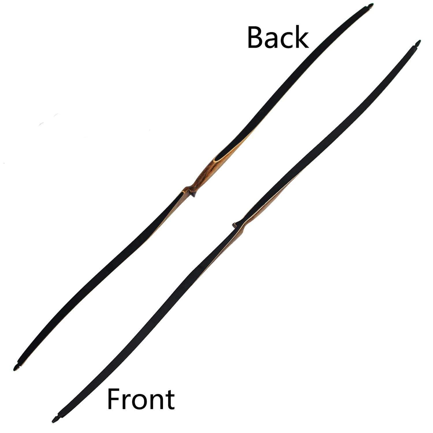 SinoArt SinoArt Sparrow 54" Traditional Long Bow 20-35LBs Draw Weight One-Piece Longbow Recurve BowRight Hands for Beginner Women Tenns (Right Hand 30 LBs)