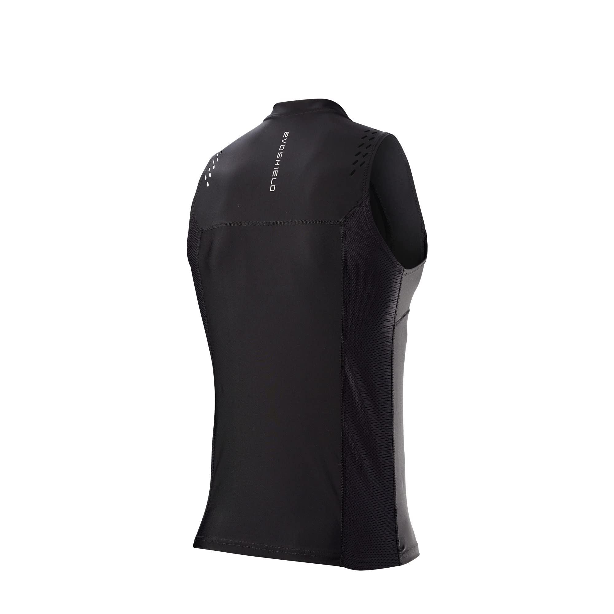 EvoShield EvoShield Adult NOCSAE Protective Chest Guard Shirt - Adult Small, Black