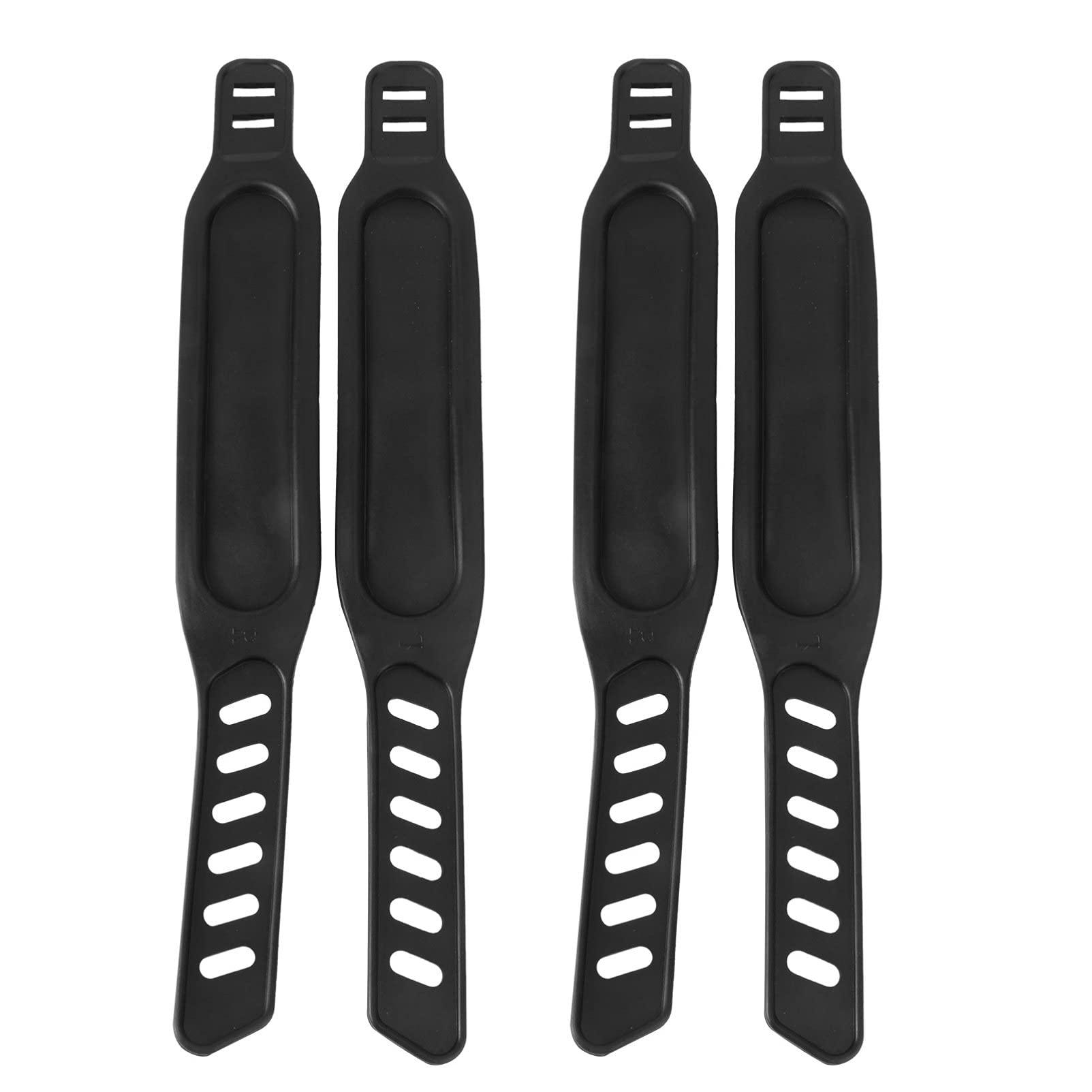 LIOOBO LIOOBO Bike Pedal Straps Universal Fit 4 Pcs Plastic Exercise Bike Toe Straps for Home Gym Dynamic Training Pedals No Scratch on Shoes