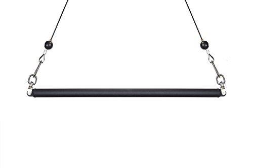 HOG LEGS Functional Trainer Attachments HOG LEGS 42\" Fat Grip Dual Cable Bar, Dual Hook Straight Bar for Cable Machine, Functional Trainer Straight Bar for Presses, Squats & Rows Gym Cable Attachments Extreme!