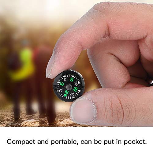 Fishlor Fishlor Pocket Compass, 20mm 12pcs Mini Pocket Oil Filled Compass for Hiking Camping Outdoor Activities Accessory