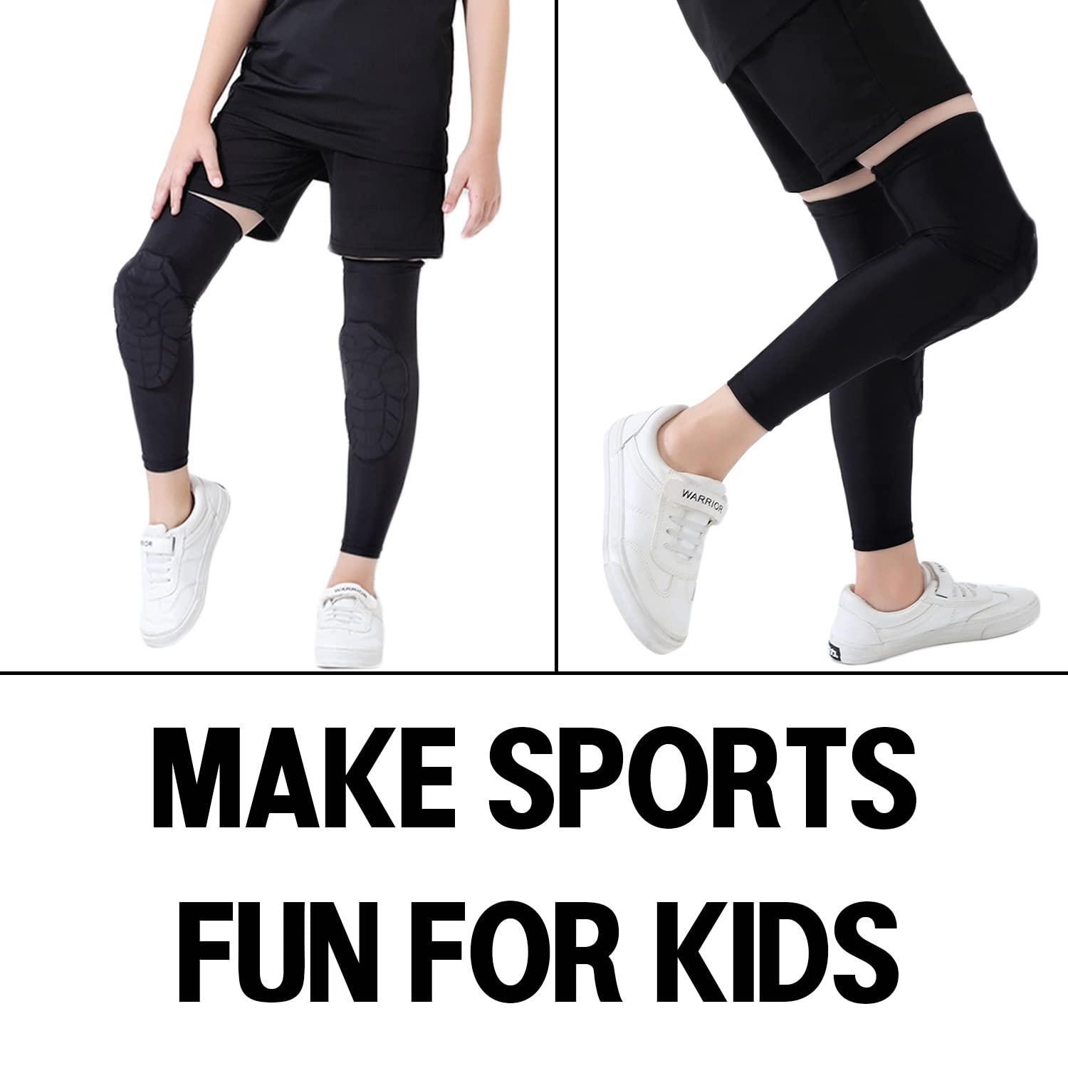 Tinymori Tinymori Kids Arm Knee Sleeve Pads 5-15 Years Children Youth Sports Compression Leg Protective Knee Elbow Guard with Wristbands for Volleyball, Basketball, Baseball, Football, Cycling