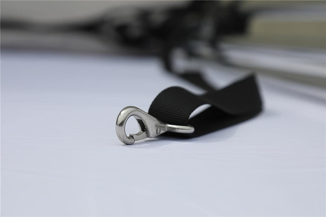 SBU Black Aluminum 3-Bow Bimini Top Compatible for Sea Ray 195 Sport W/O Tower W/SWPF for Model Years 2006-2011