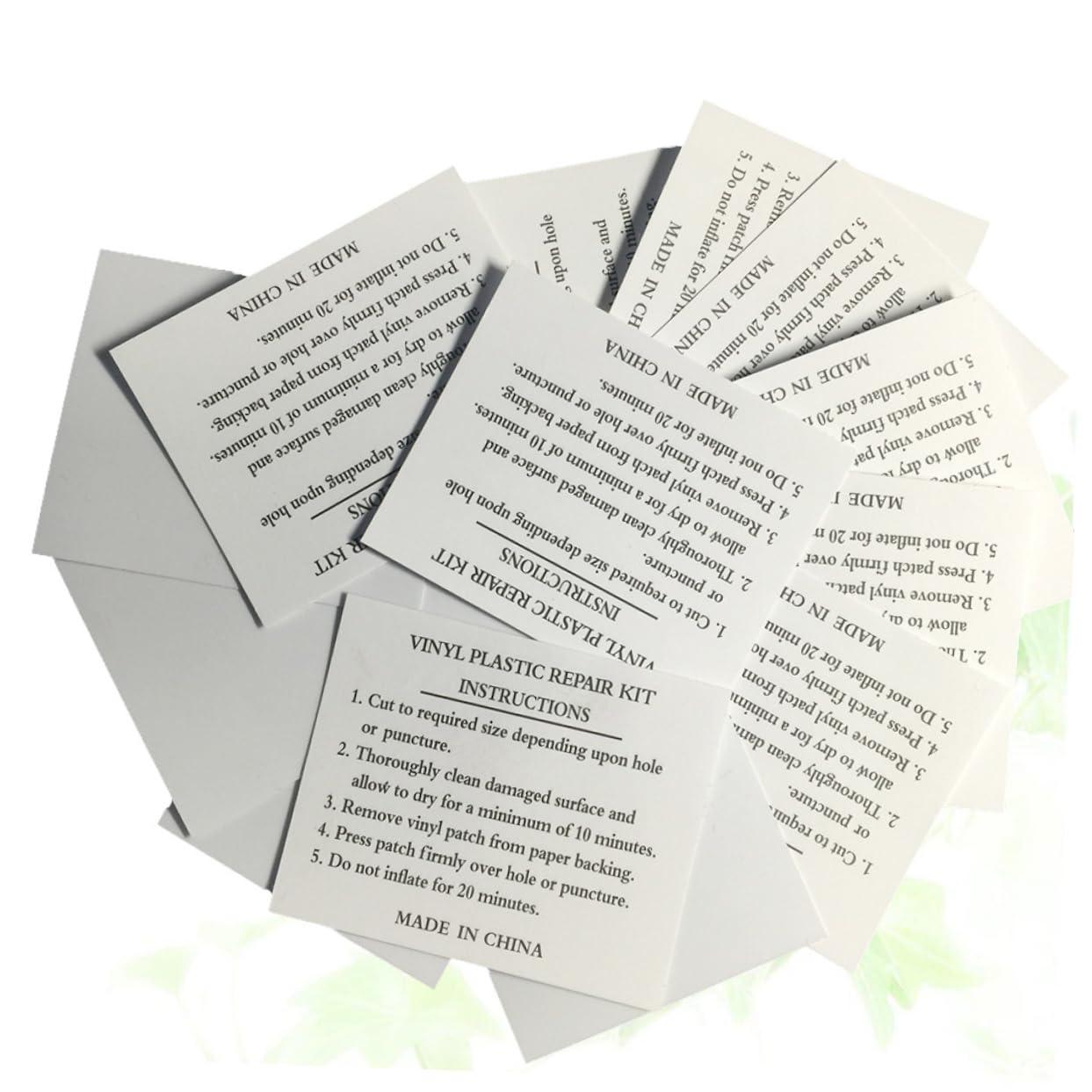 BESPORTBLE BESPORTBLE 20pcs Inflatable Boat Repair Kit Square PVC Patch Kit Light Grey Patch Glue Tool for Kayak Canoe