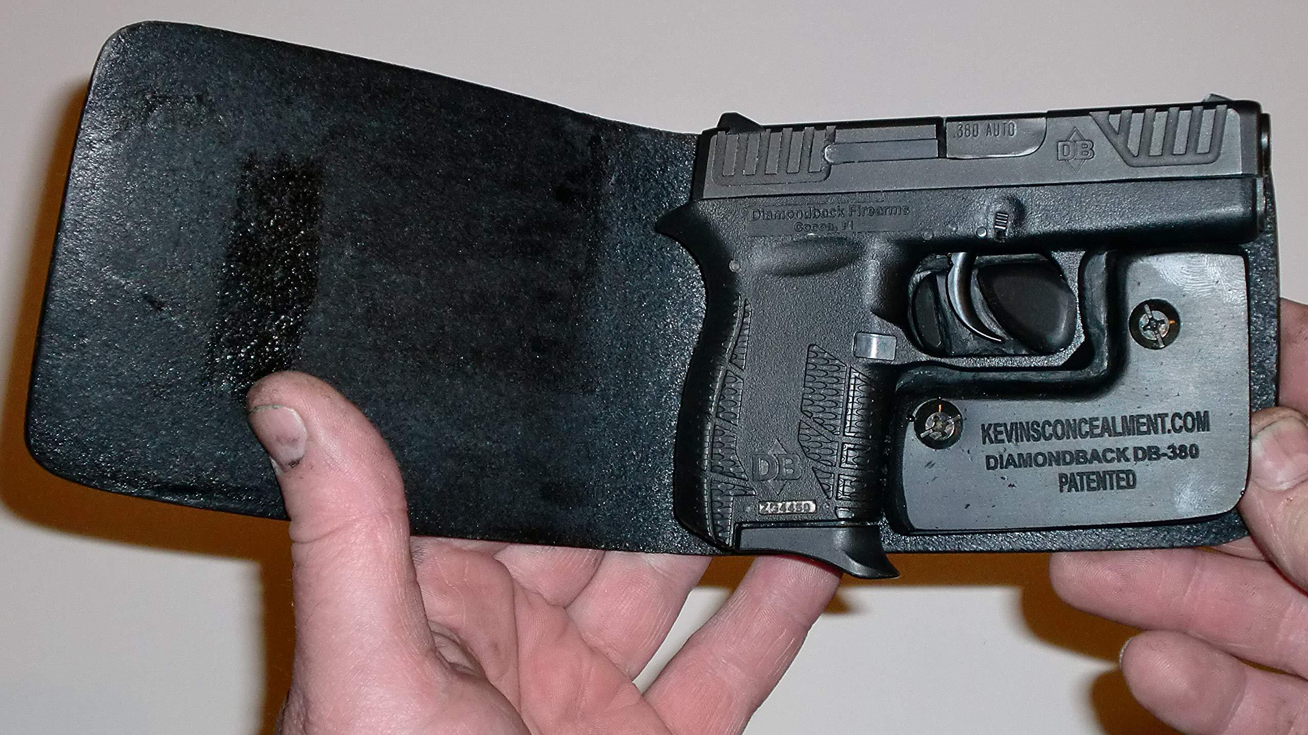 Kevin's Concealment Holsters Wallet Holster for Full Concealment - Diamondback .380 (Black, Right Hand, CT Laserguard)
