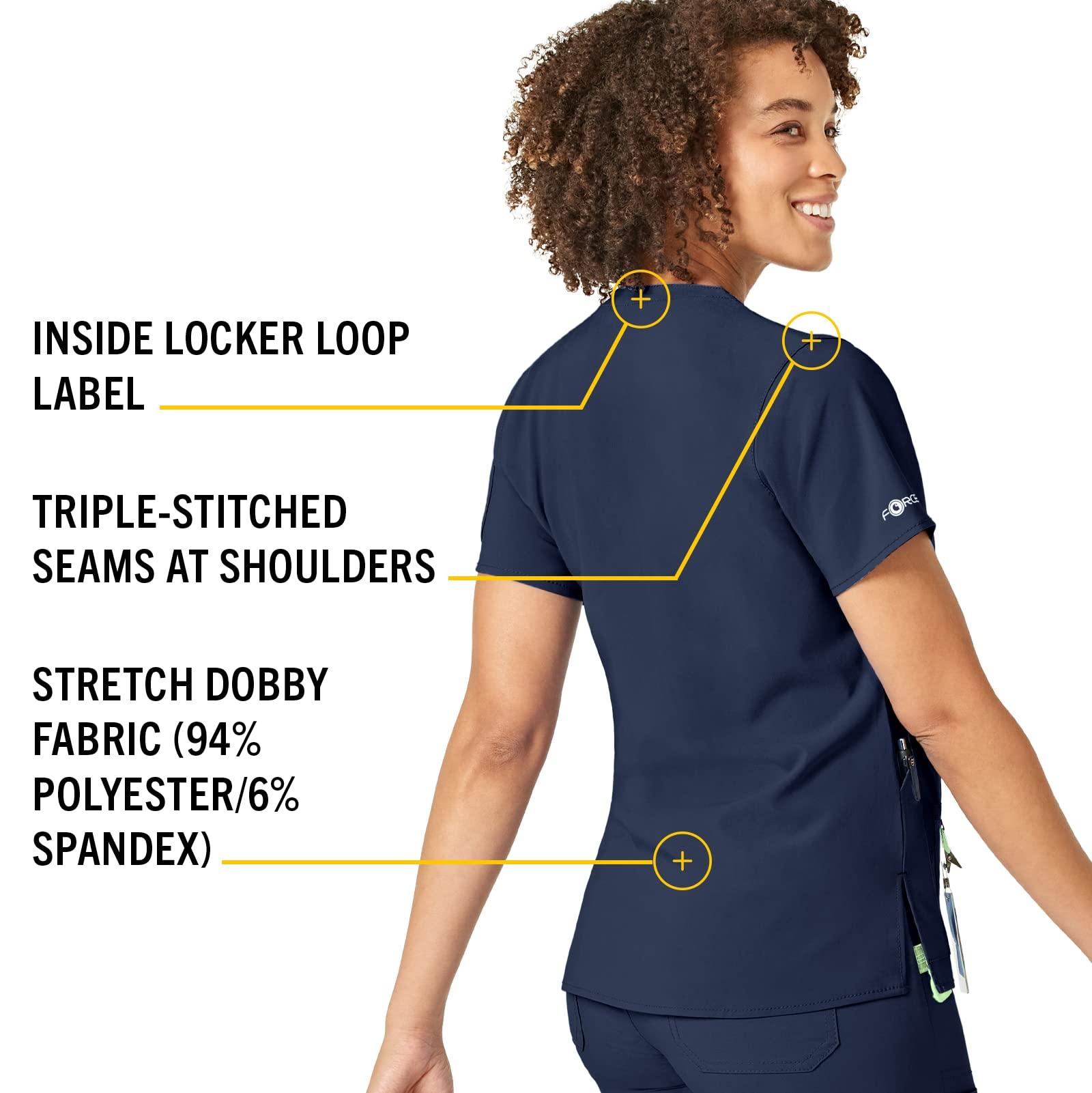 Carhartt Carhartt Cross-Flex Scrubs for Women's V-Neck Scrub Top Navy S