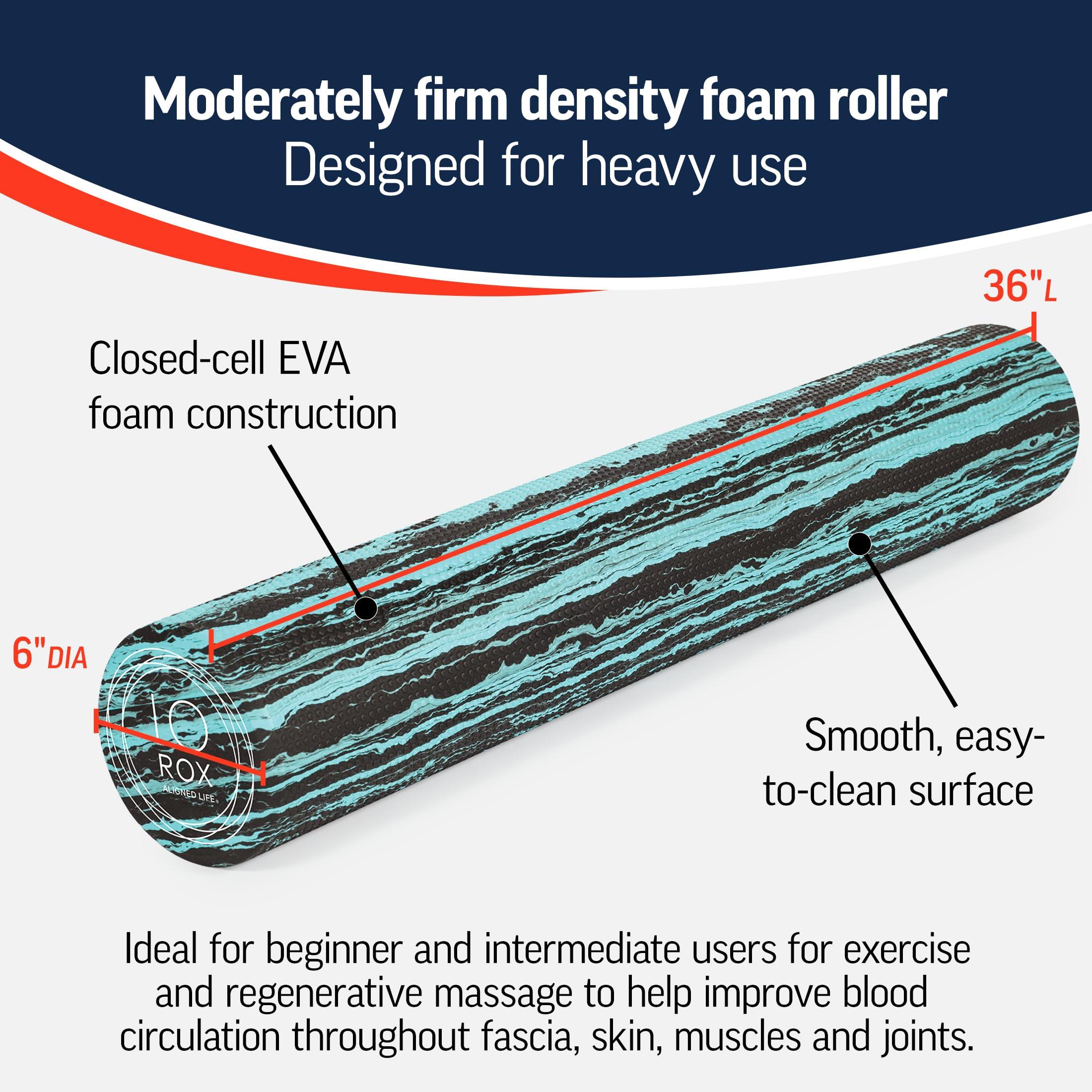 OPTP OPTP LO ROX Aligned Life Foam Roller by Fascia and Alignment Expert Lauren Roxburgh 36 Inch Foam Roller for Exercise, Self-Massage and Muscle Recovery