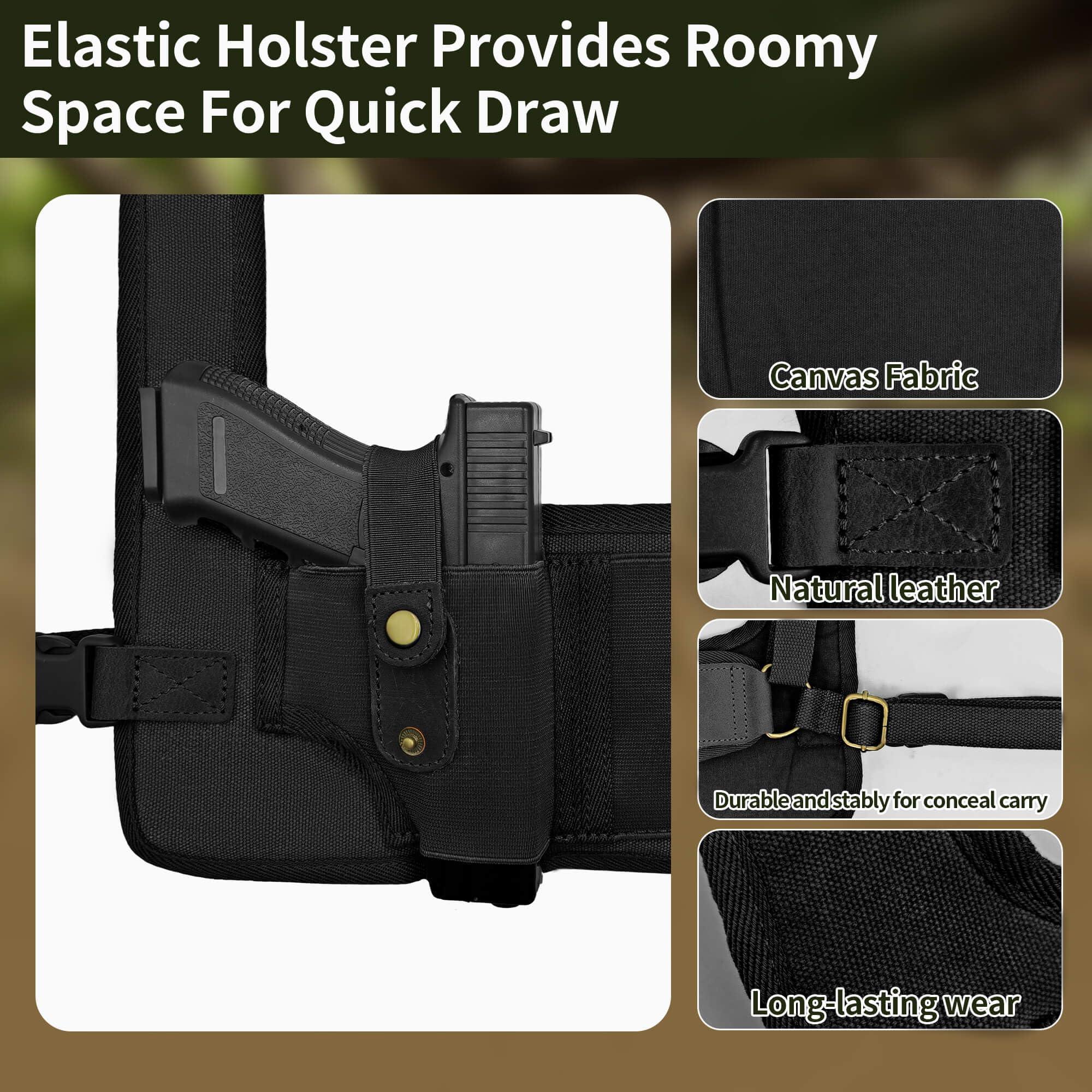 Secacollect Shoulder Holsters for Concealed Carry- Shoulder Gun Holster for Men and Women-Universal Pistol Chest Holster