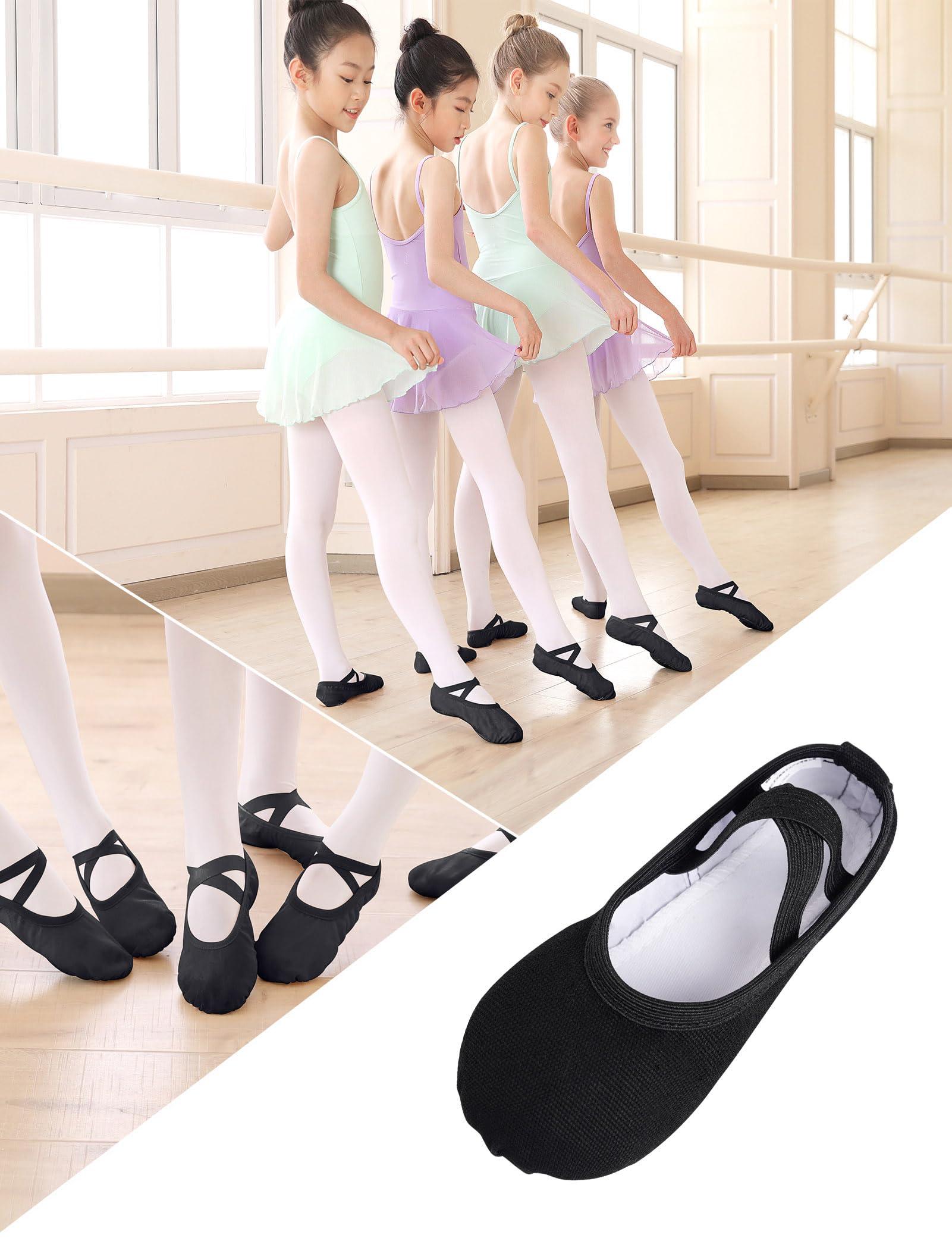 Lovdaswi Canvas Ballet Dance Shoes Men Split Sole Ballet Slippers Black