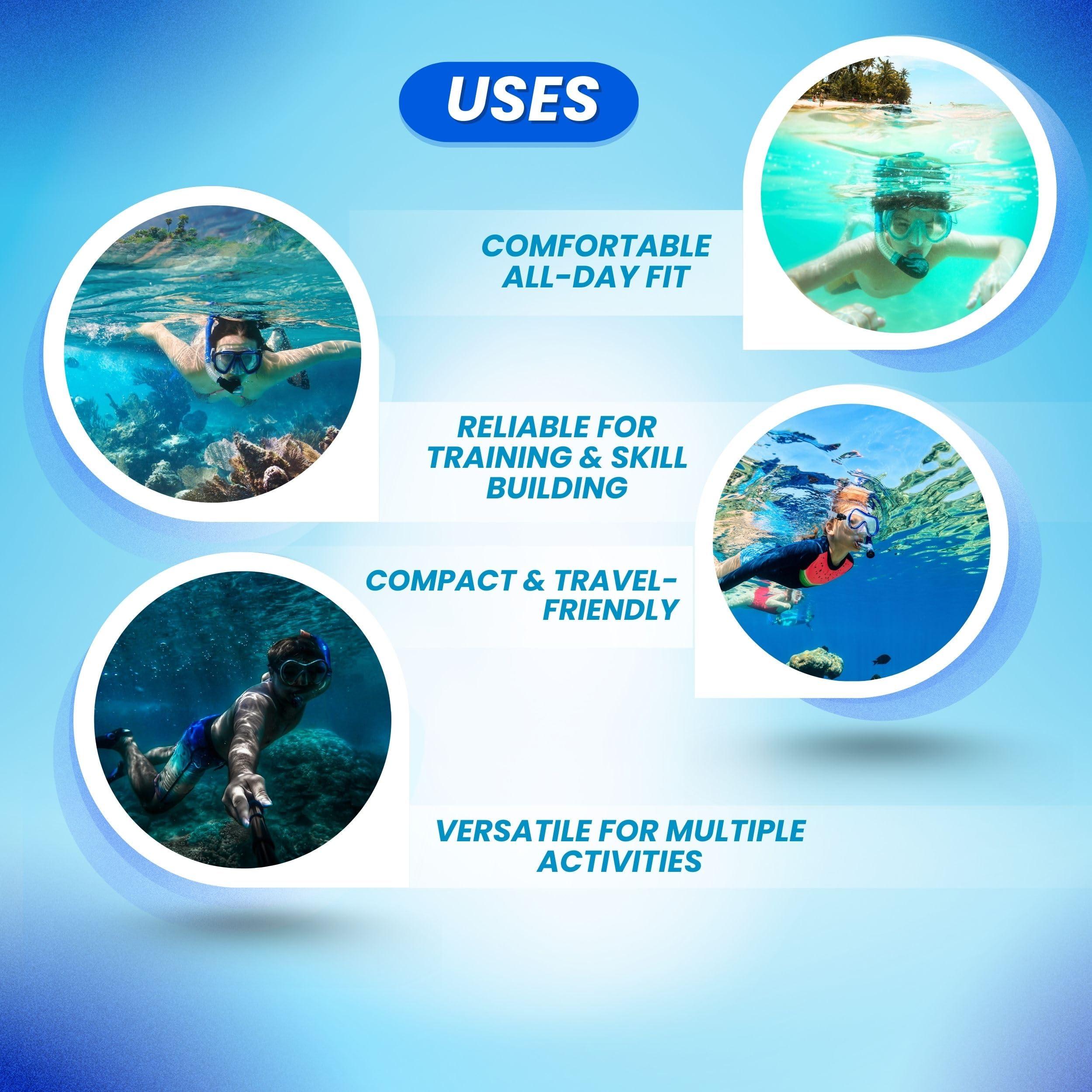 Scuba Choice Scuba Choice Scuba Diving Classic Free Dive One-Window Silicone Purged Mask, Black