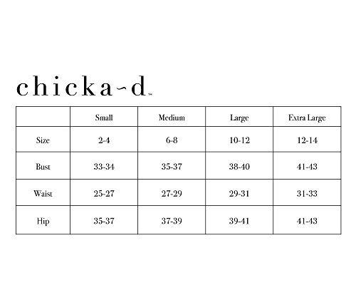 chicka-d Chicka-d Women\'s Standard Home Base Crew, White, Small