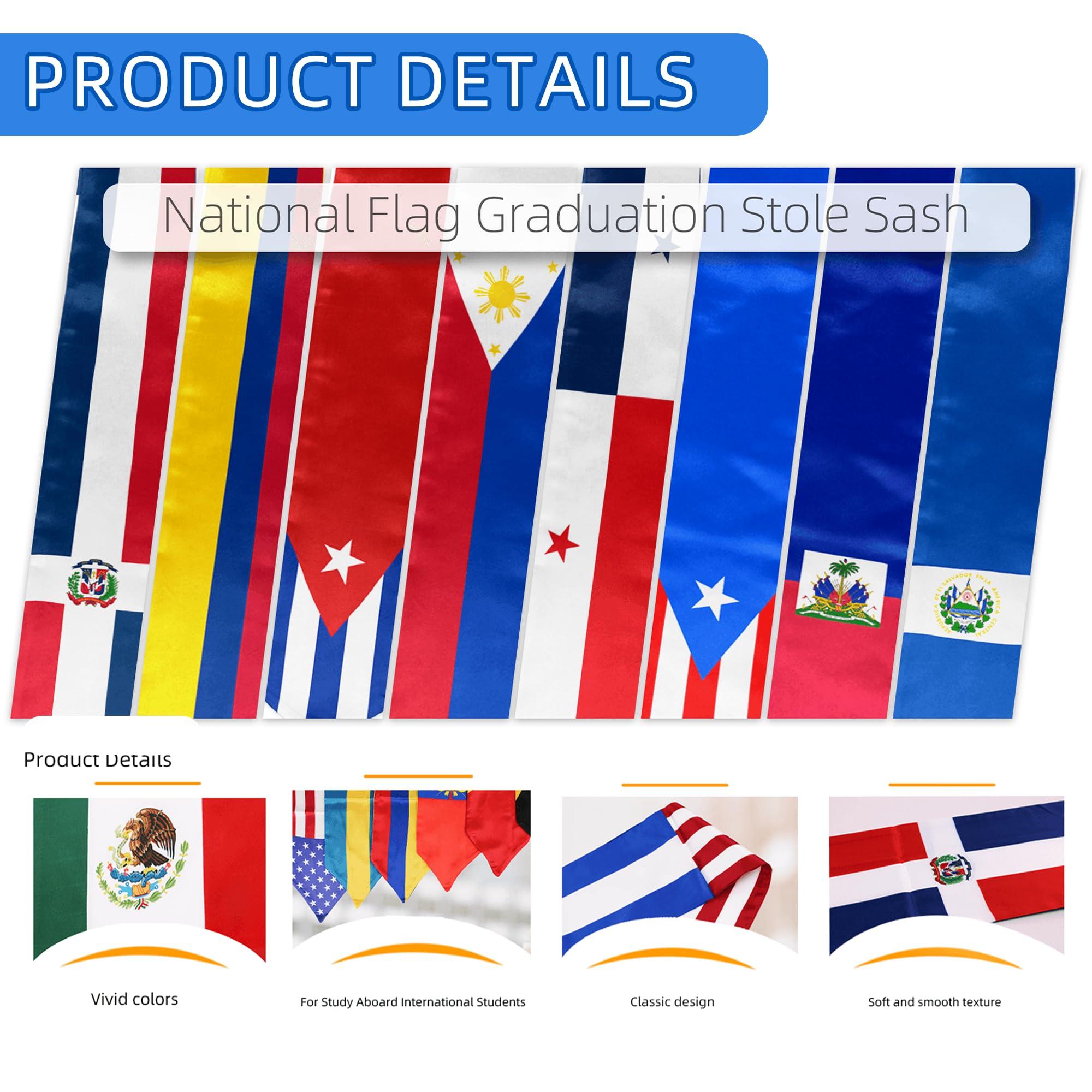Vcmaluco Vcmaluco Germany Flag Graduation Stole German Flag Graduation Sash Graduation Scarf Graduation Day Gifts