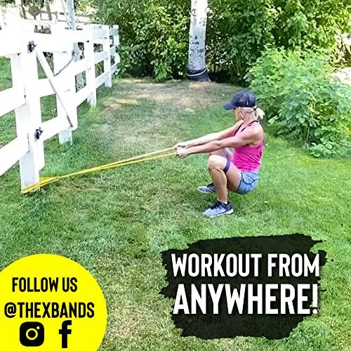 The x Bands THE X BANDS Long Resistance Bands - Squat Bands - Booty Band - Pull Up Bands - Loop Bands - Fitness Bands Resistance Long - Rubber Resistance Bands - Extra Strong Resistance Bands - Set of 5…